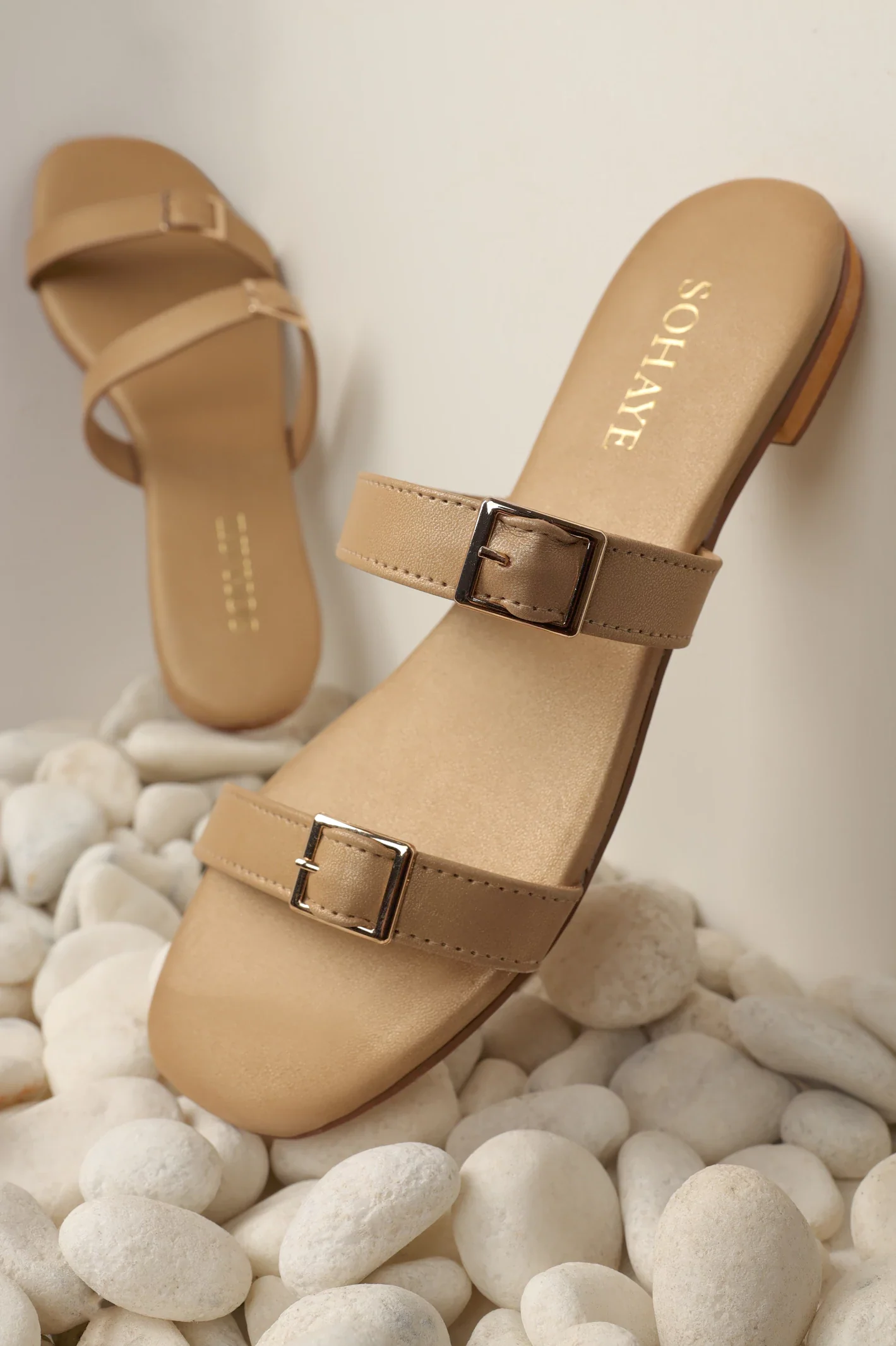 Beige Ladies Casual Slippers - Image 2