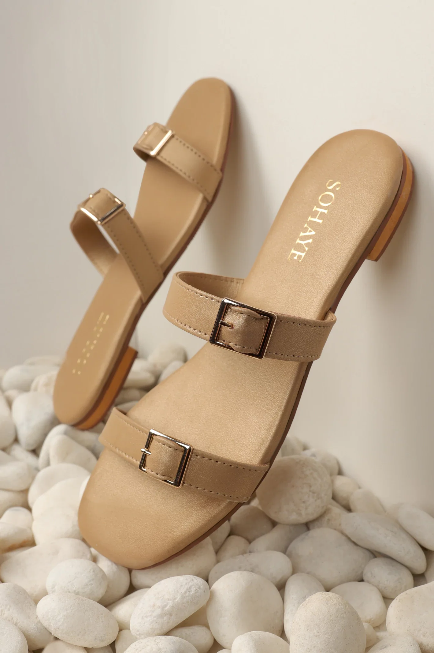 Beige Ladies Casual Slippers - Image 3