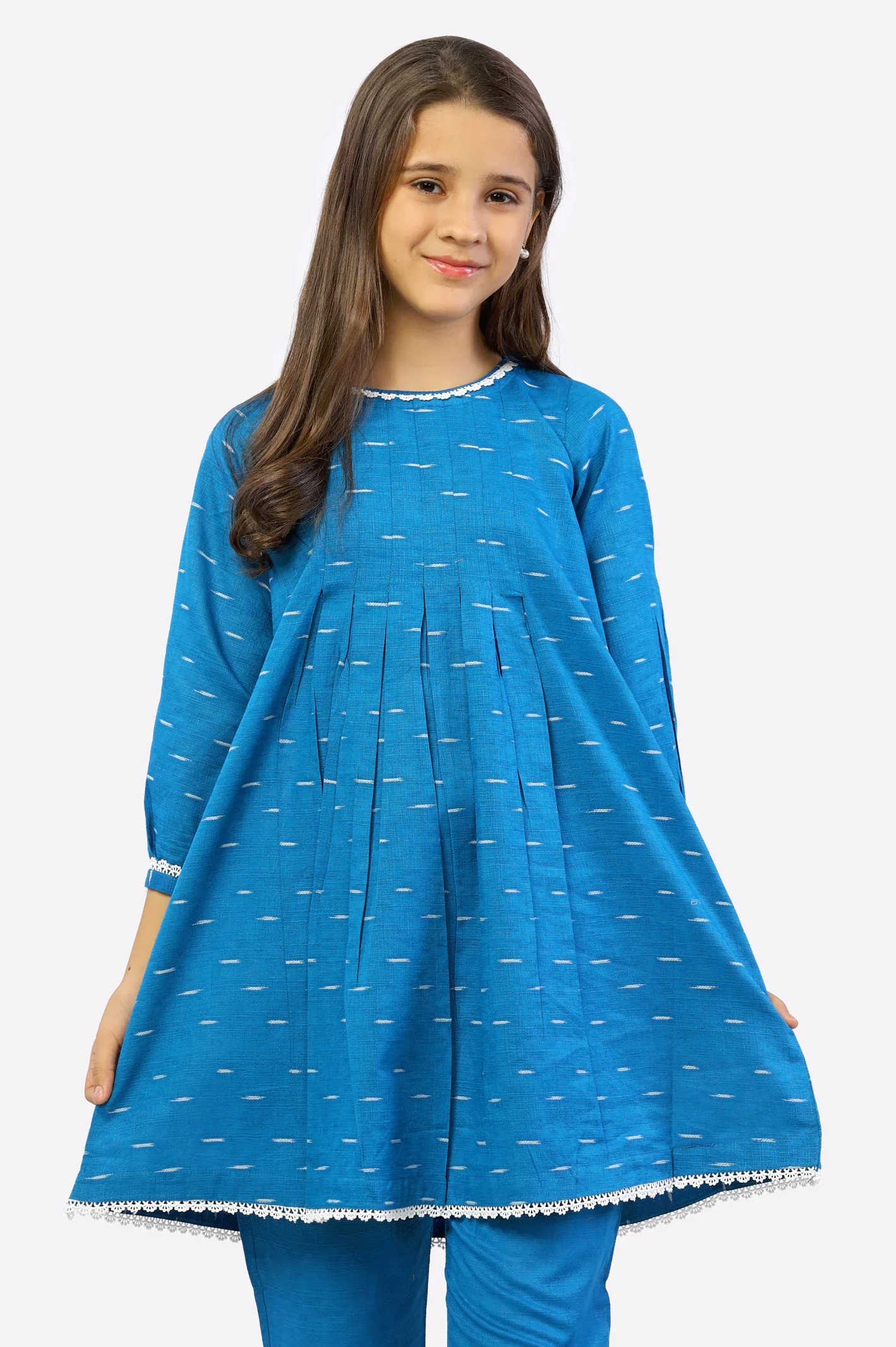 Blue Stylised 2PC Suit for Girls - Image 3