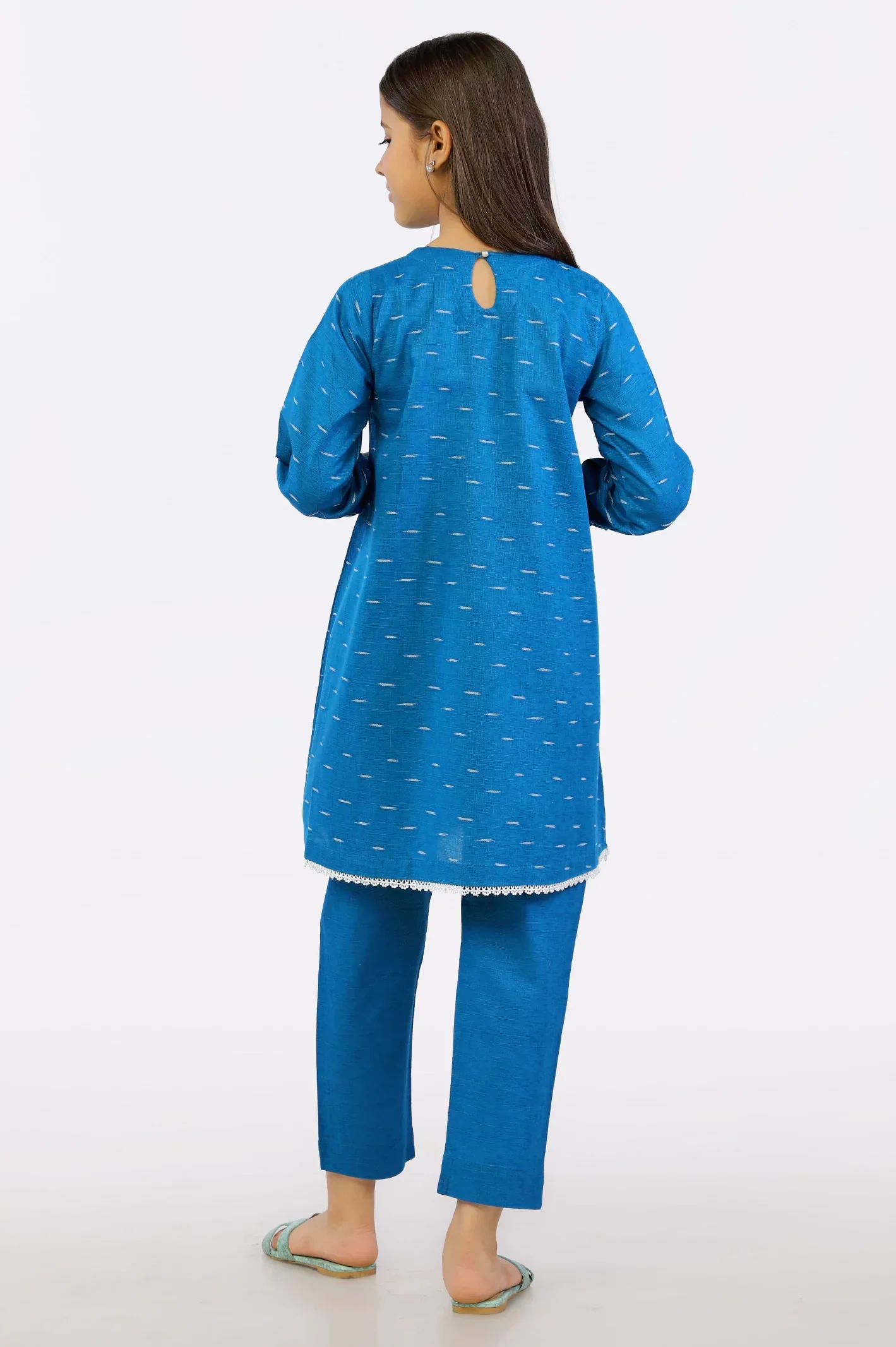 Blue Stylised 2PC Suit for Girls - Image 4