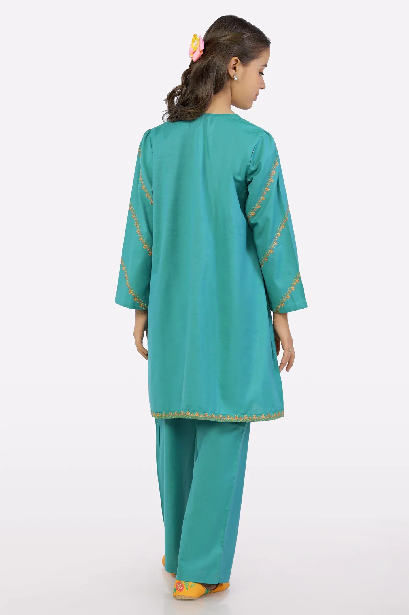 Green Embroidered Girls - Image 3