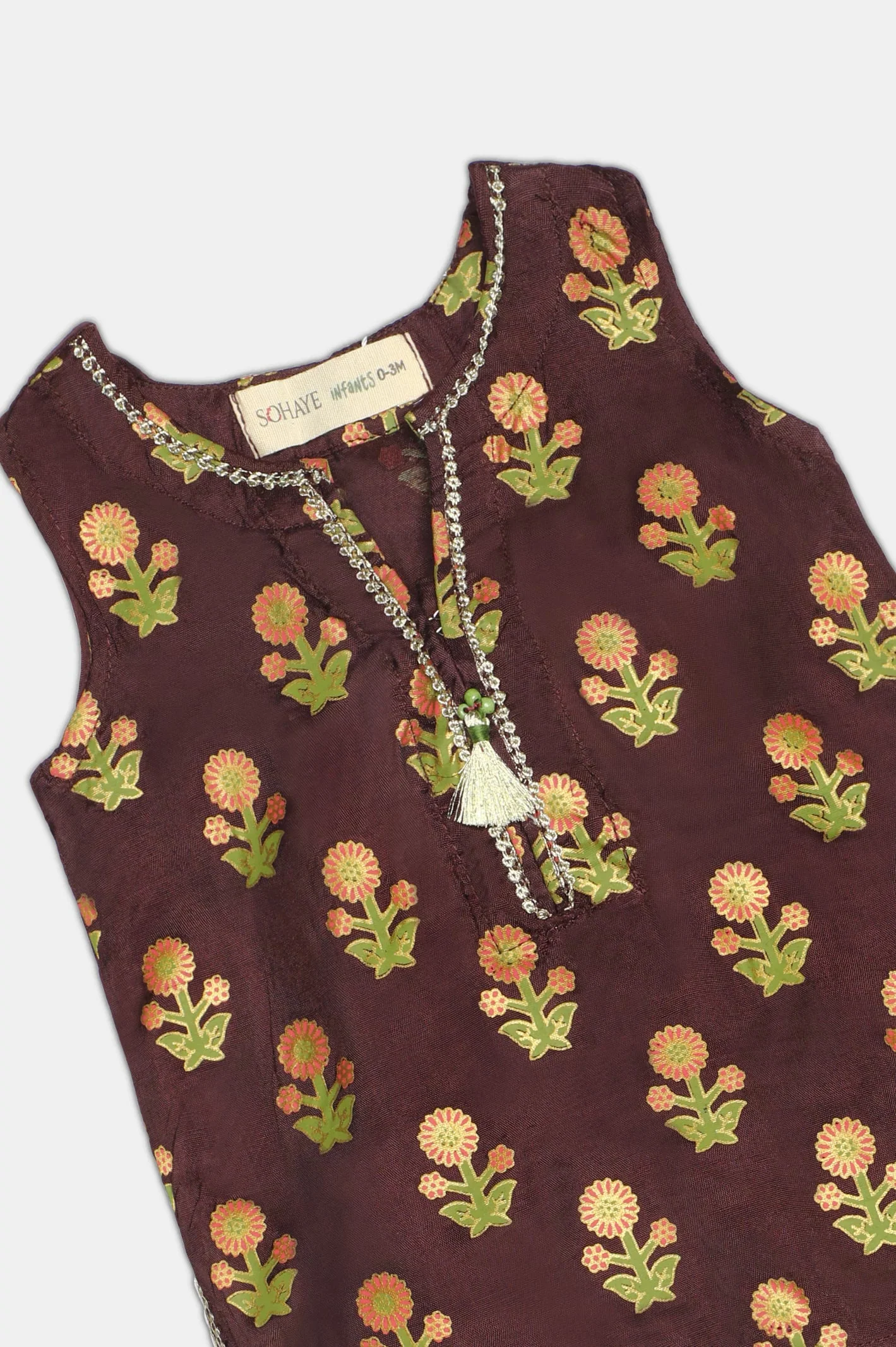 Raw Silk Printed Infant 2PC - Image 2