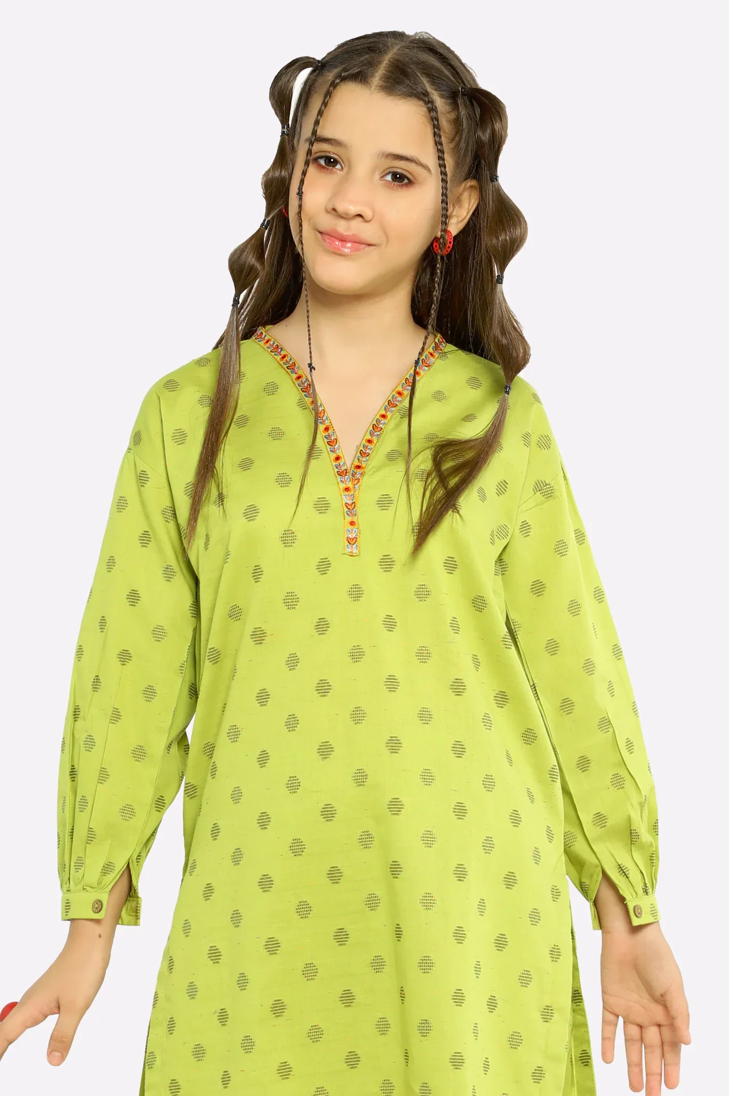 Light Green Stylised Girls 2PC