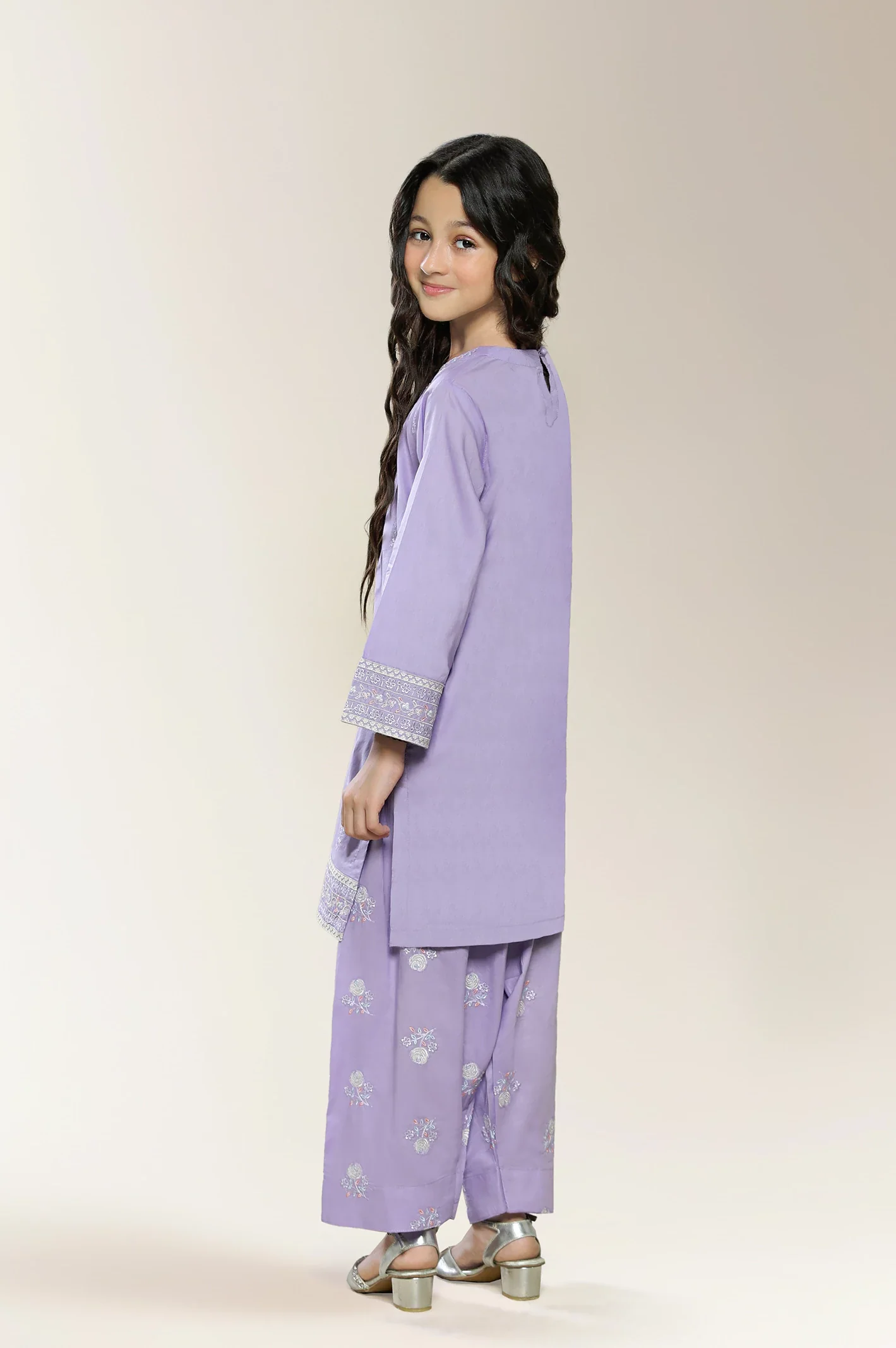 Embroidered Lilac Girls 2PC - Image 3