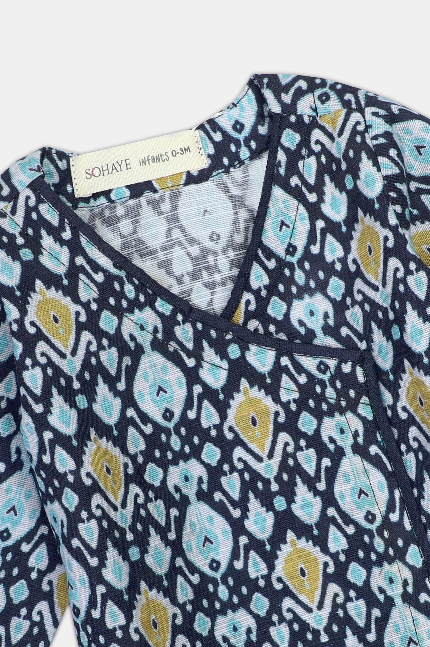 Printed Khaddar-Blue Infant 2PC - Image 2