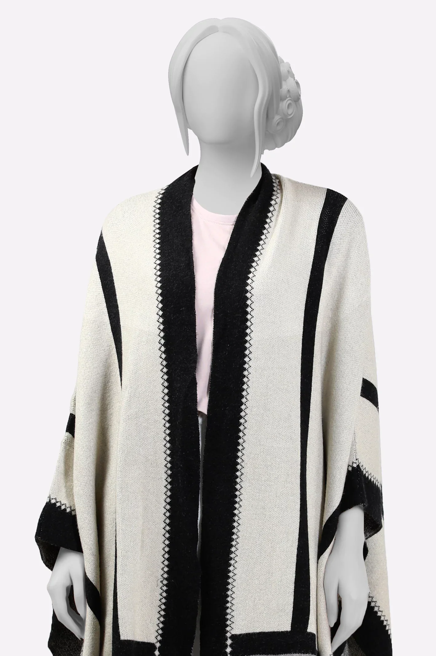 Women's Off White Cap Shawl - Image 2