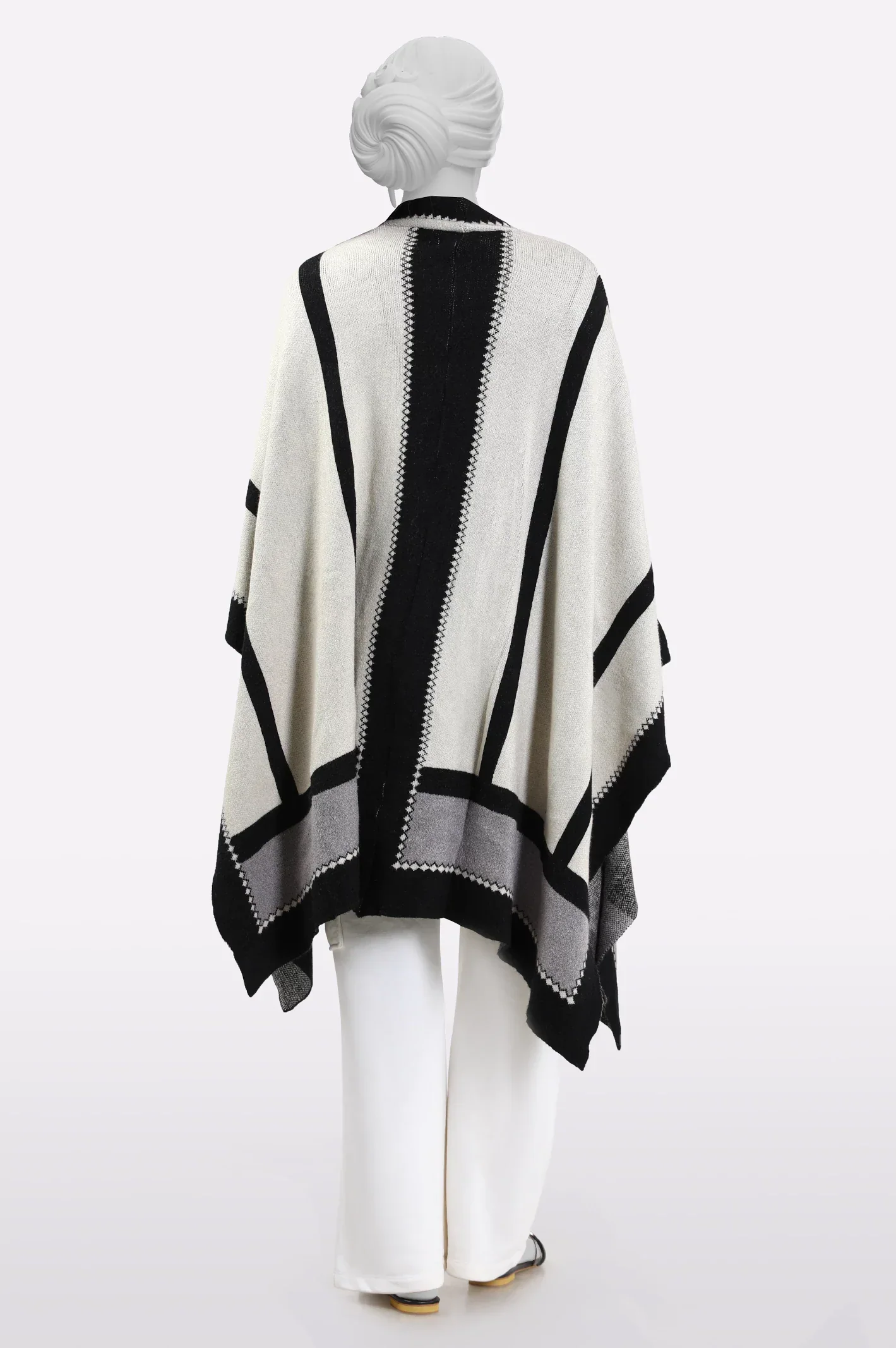 Women's Off White Cap Shawl - Image 3