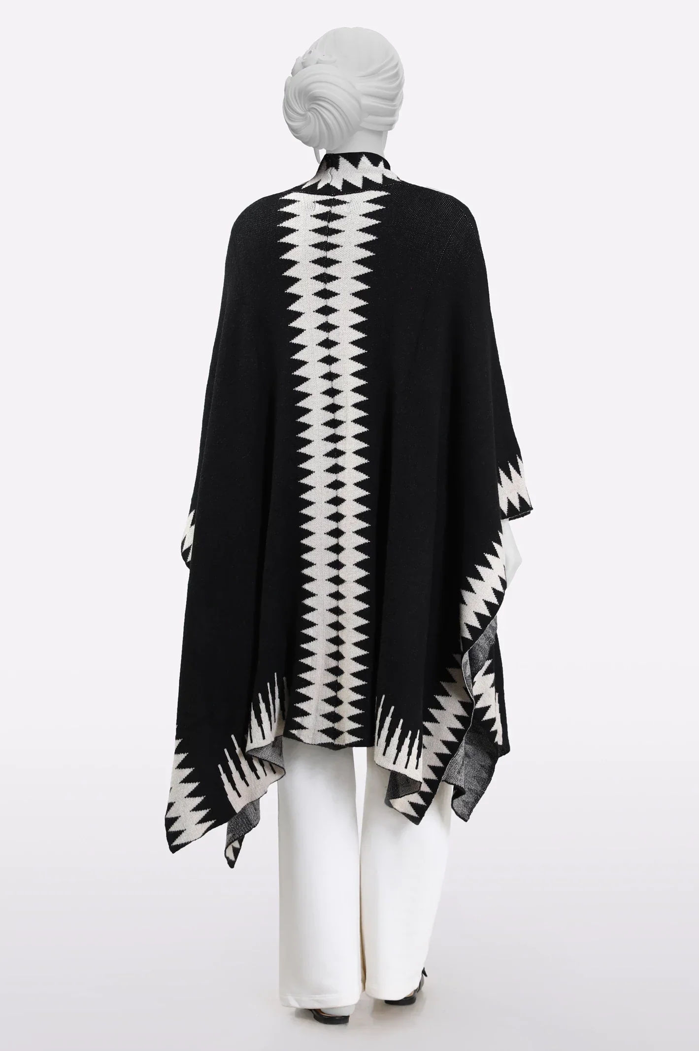 Women's Black Cap Shawl - Image 3