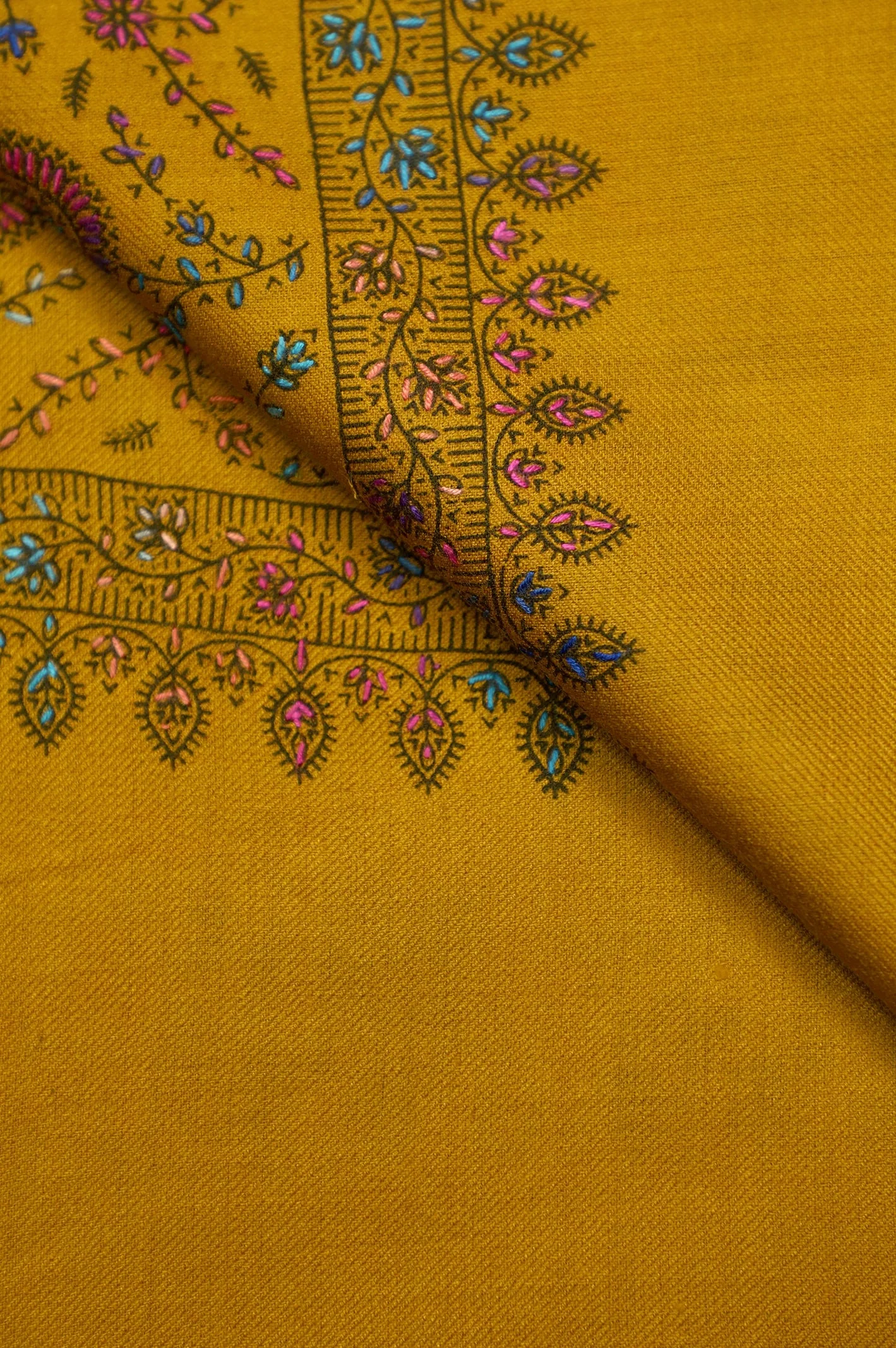 Woolen Hand Embroidered Shawl - Image 2
