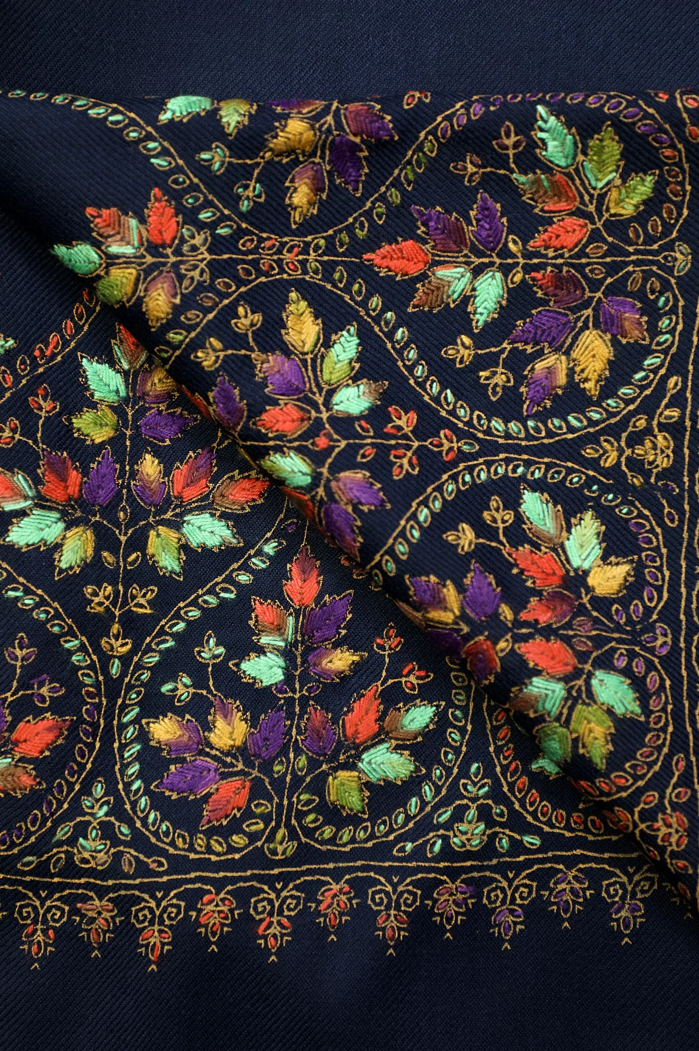 Woolen Hand Embroidered Shawl - Image 2