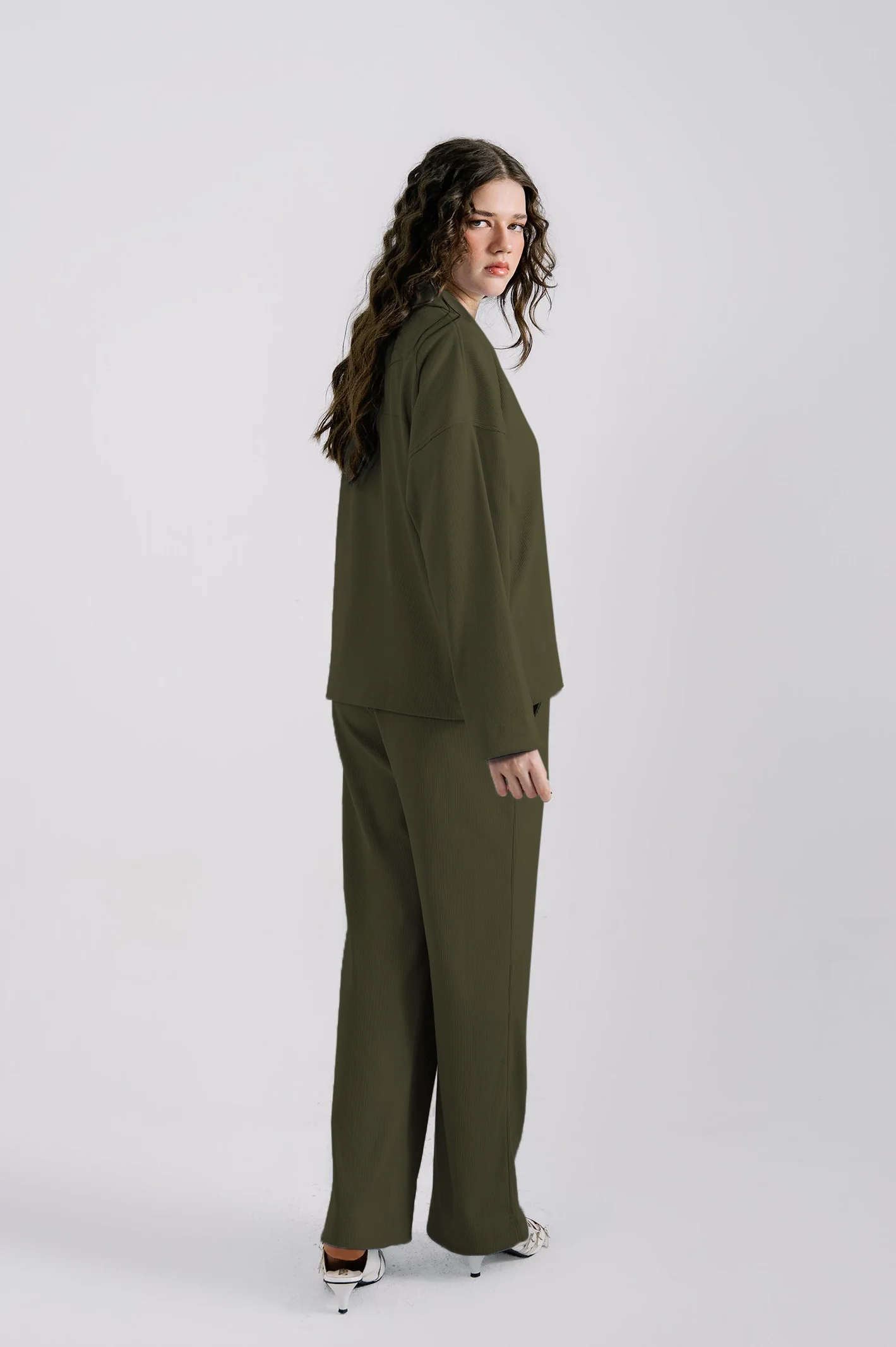 Knitted Olive Co-ord Set - Image 3