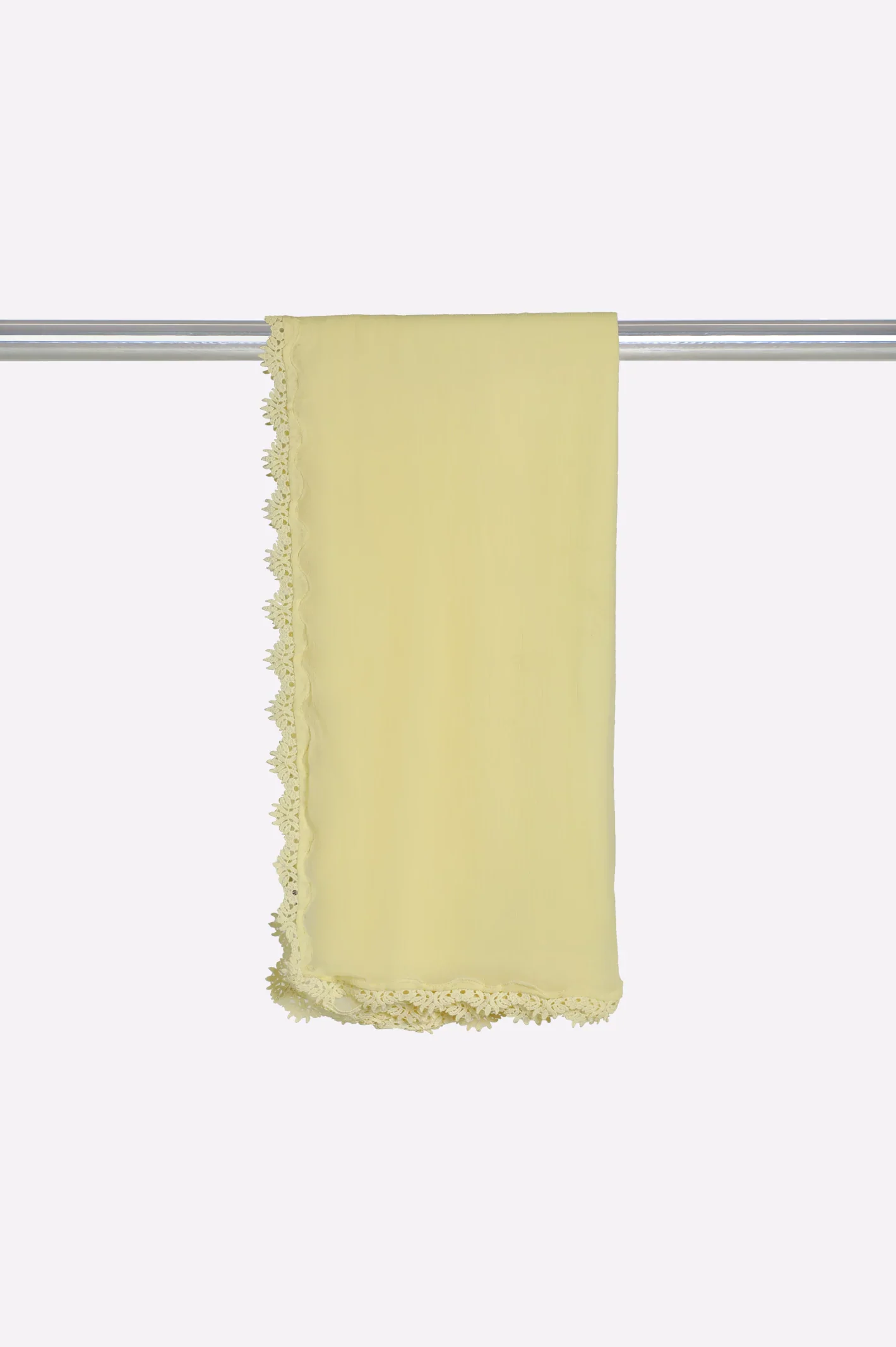 Chiffon Yellow Lace Dupatta