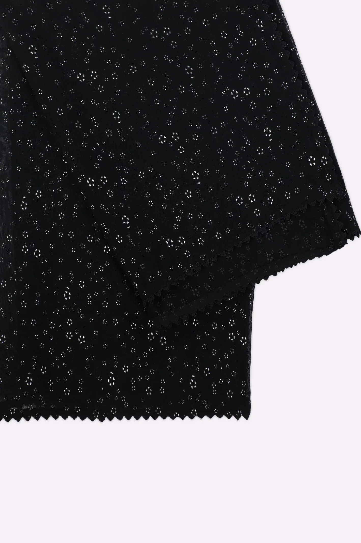 Chiffon Black Plain Dupatta - Image 2