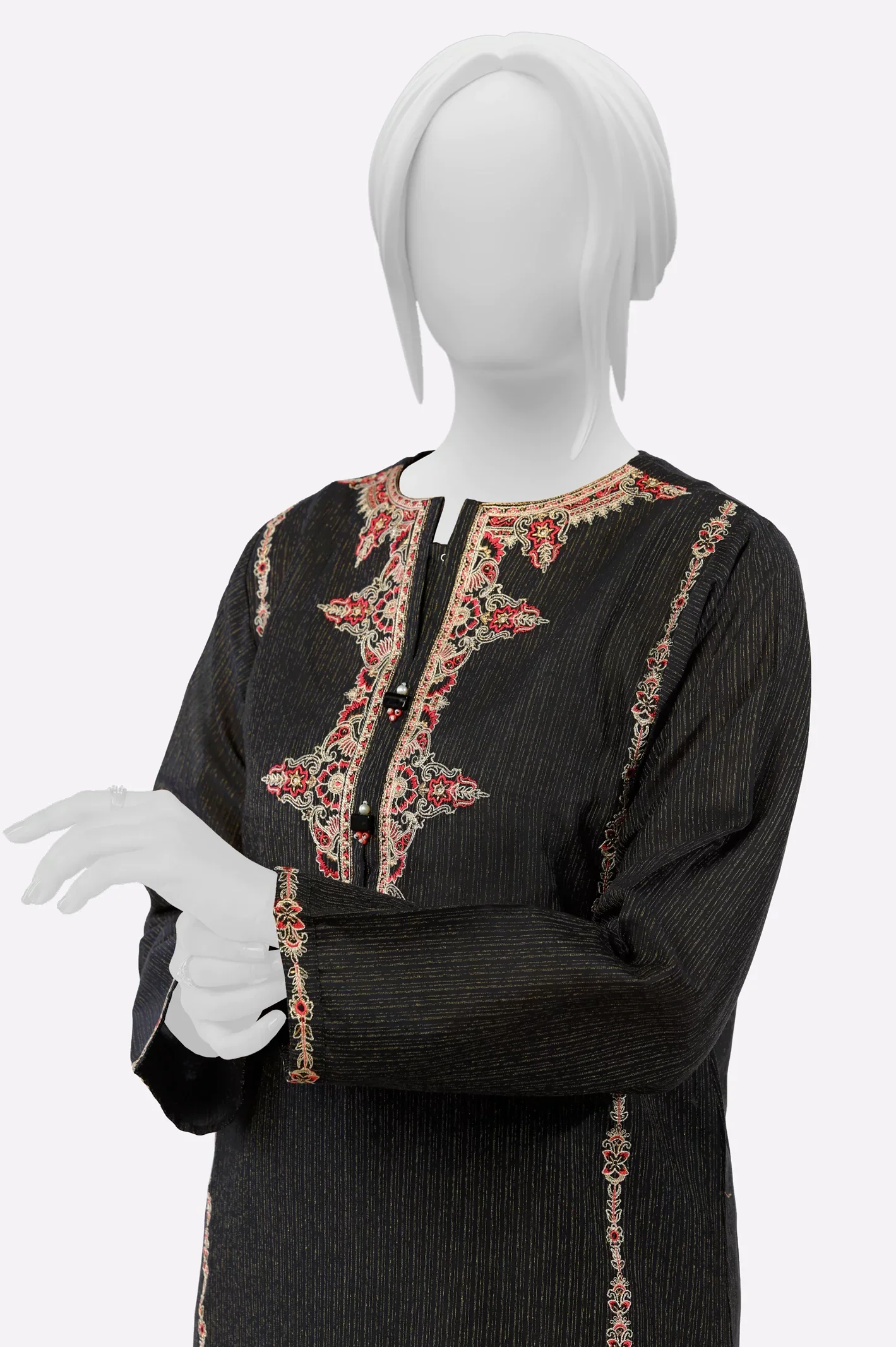 Black Embroidered 2PC - Image 2