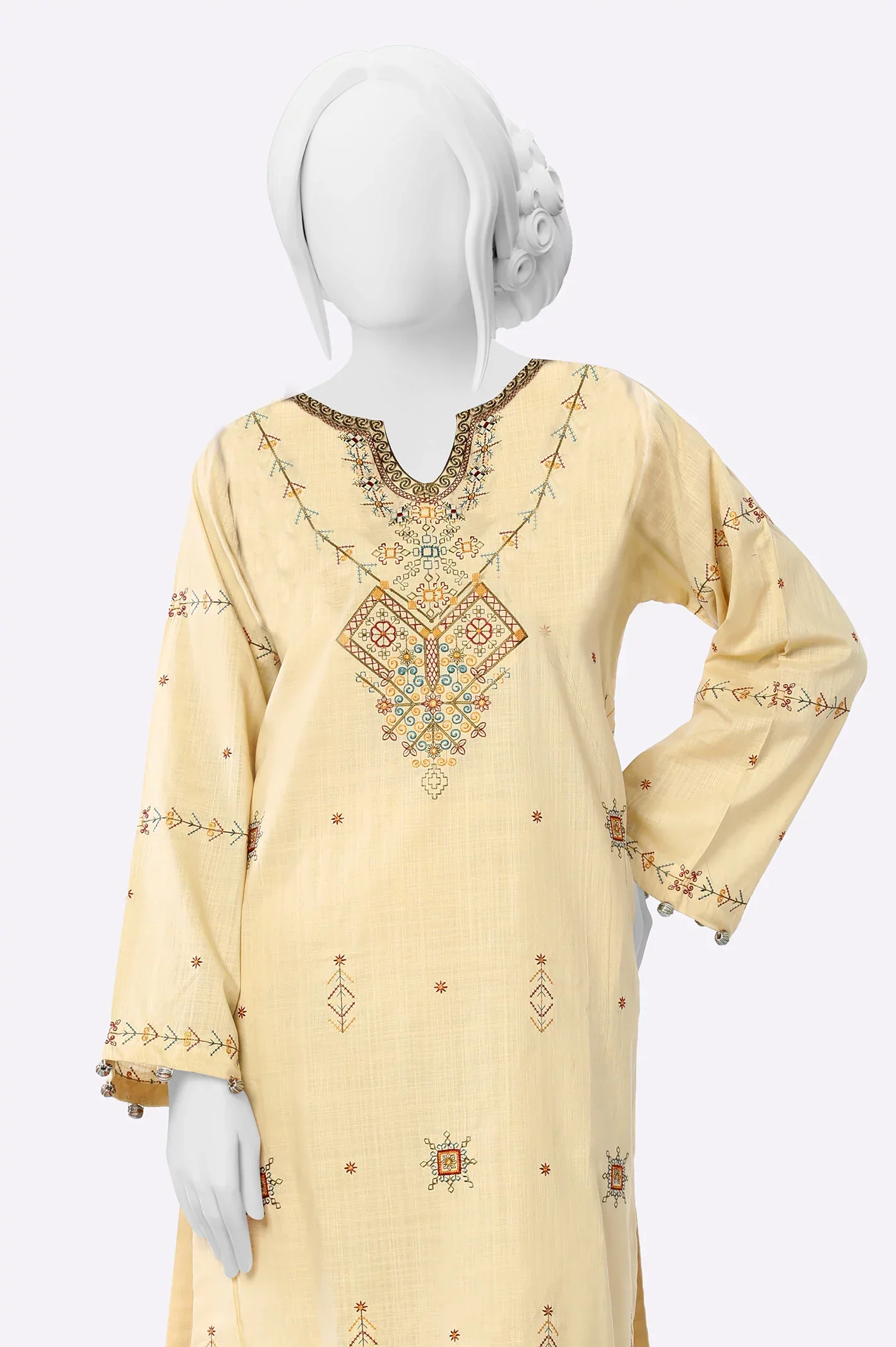 Dyed Embroidered 2PC - Image 2