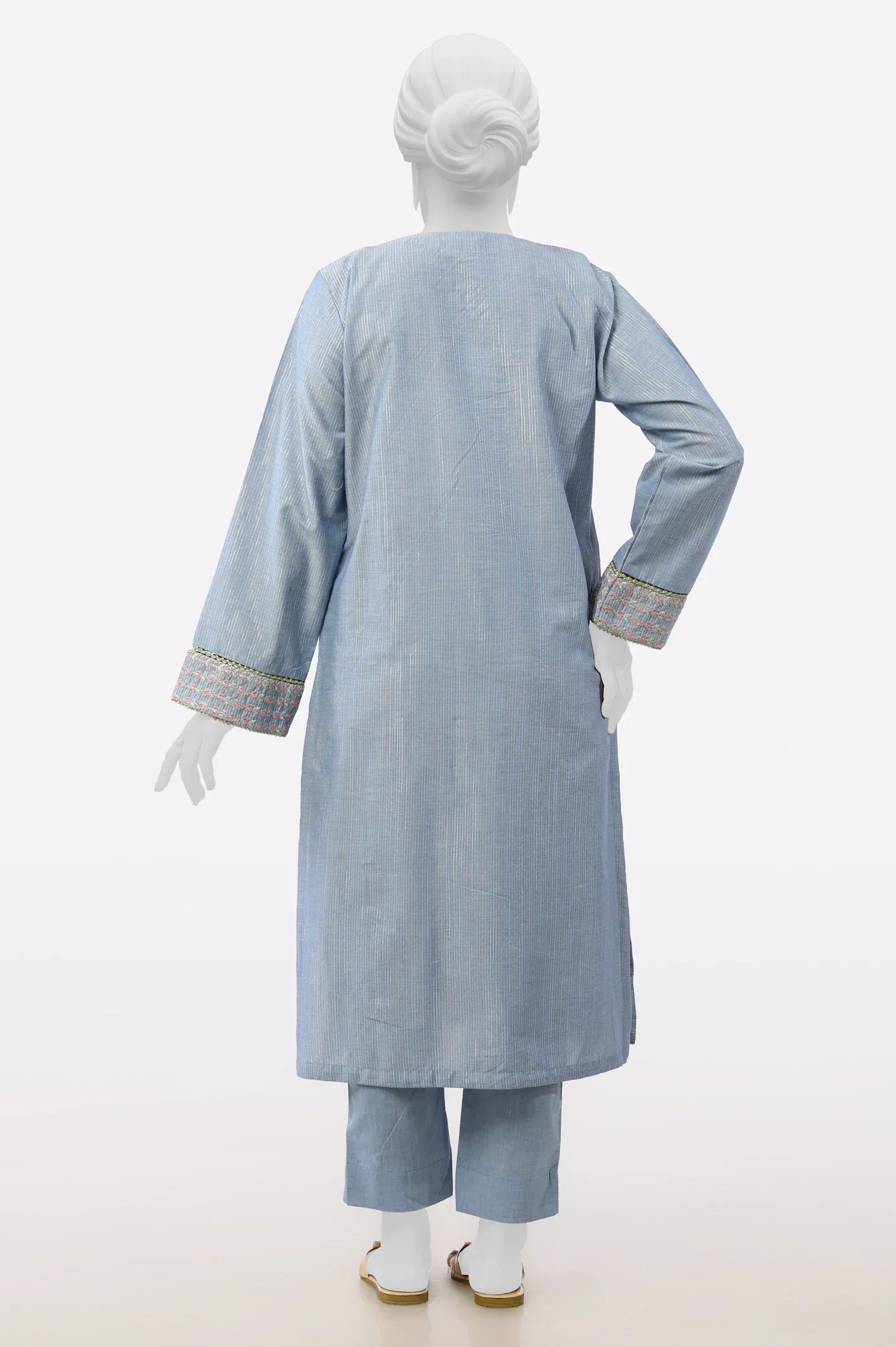 Sky Blue Embroidered 2PC - Image 3