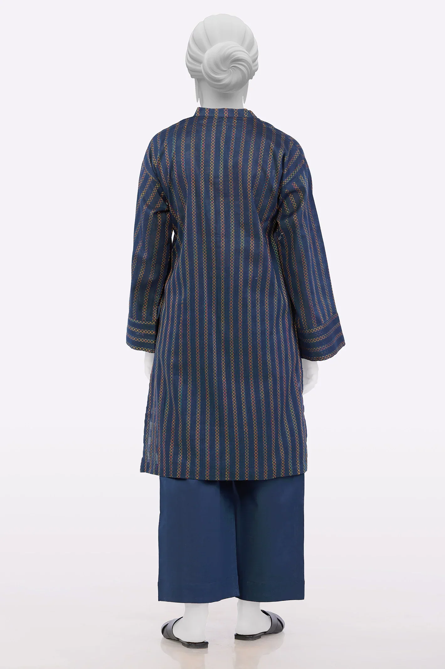 2PC Navy Blue Ready To Wear Suit - Image 3