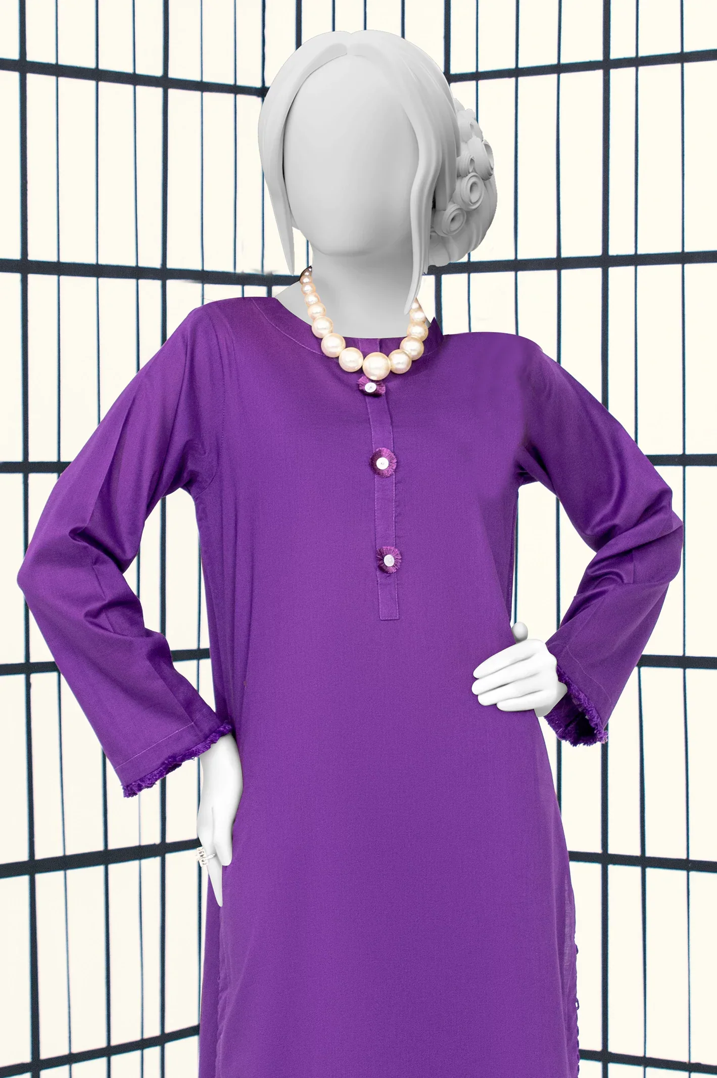 2PC Ready To Wear Purple Suit - Image 2