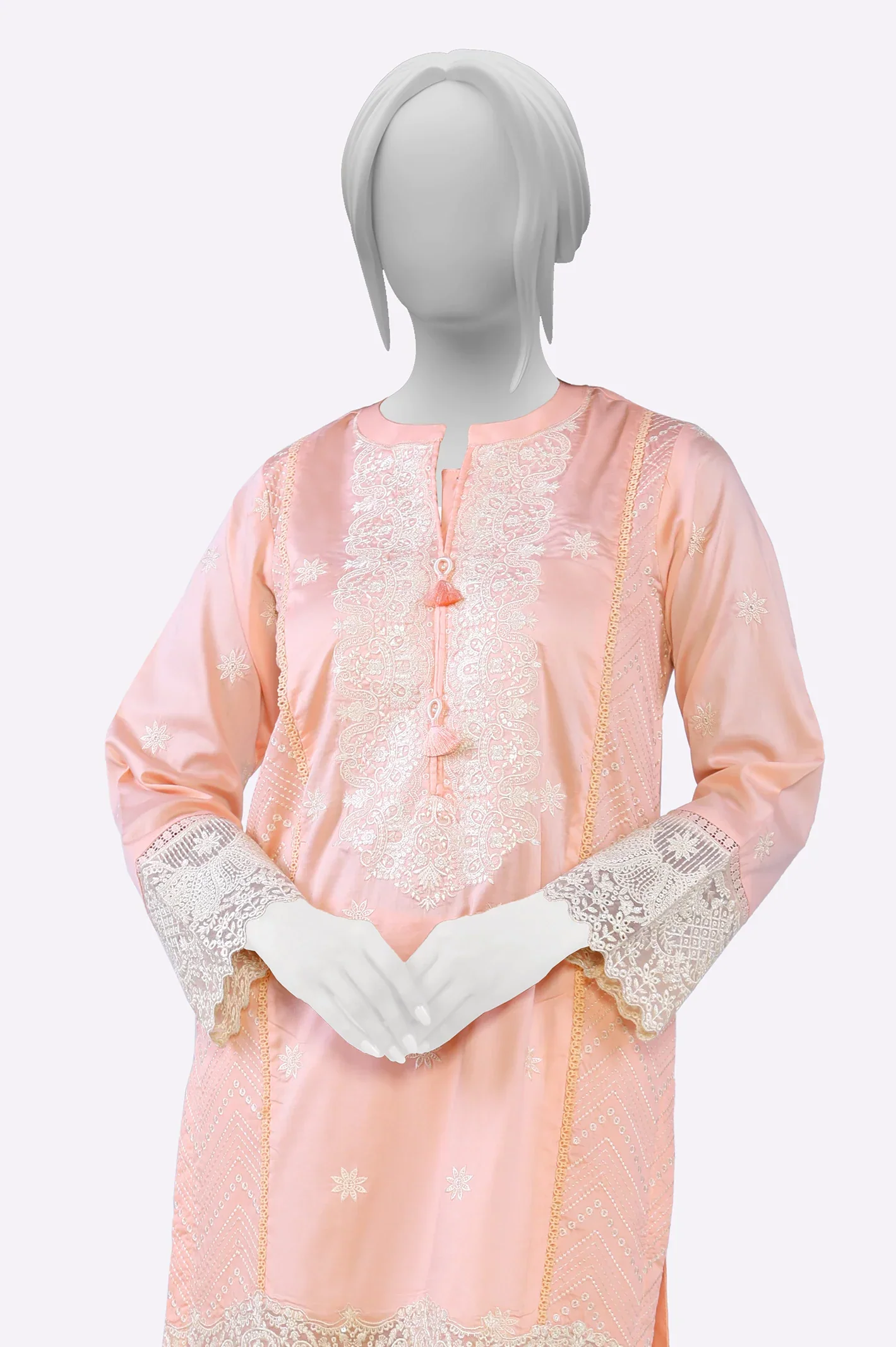 Peach Embroidered 2PC - Image 2