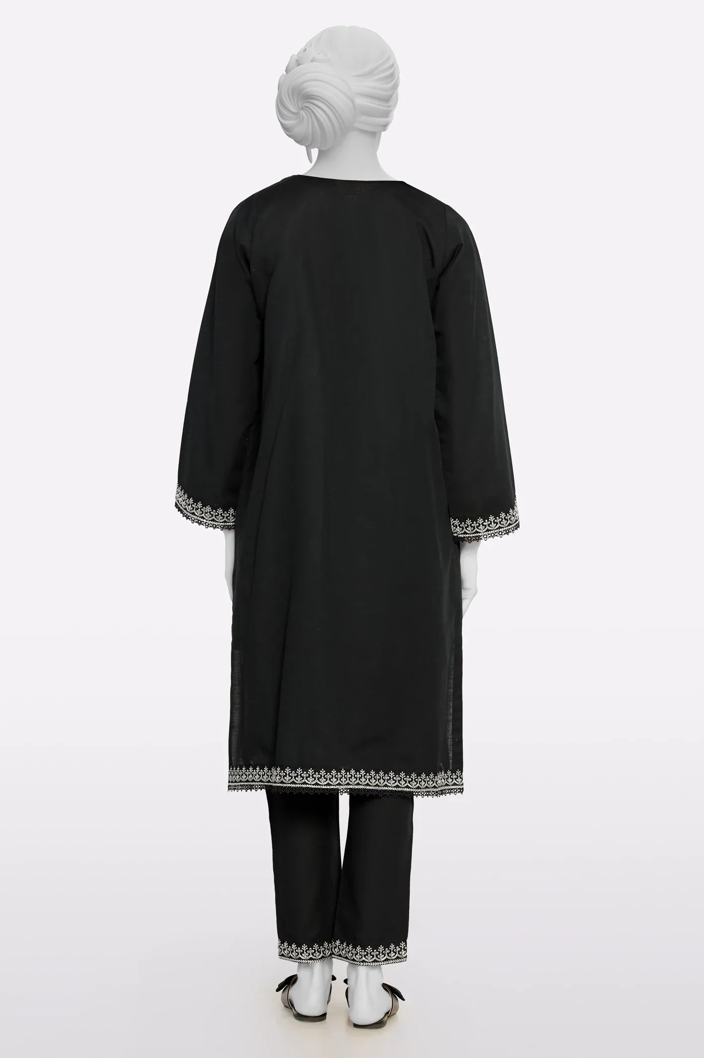 Black Embroidered 2PC - Image 3