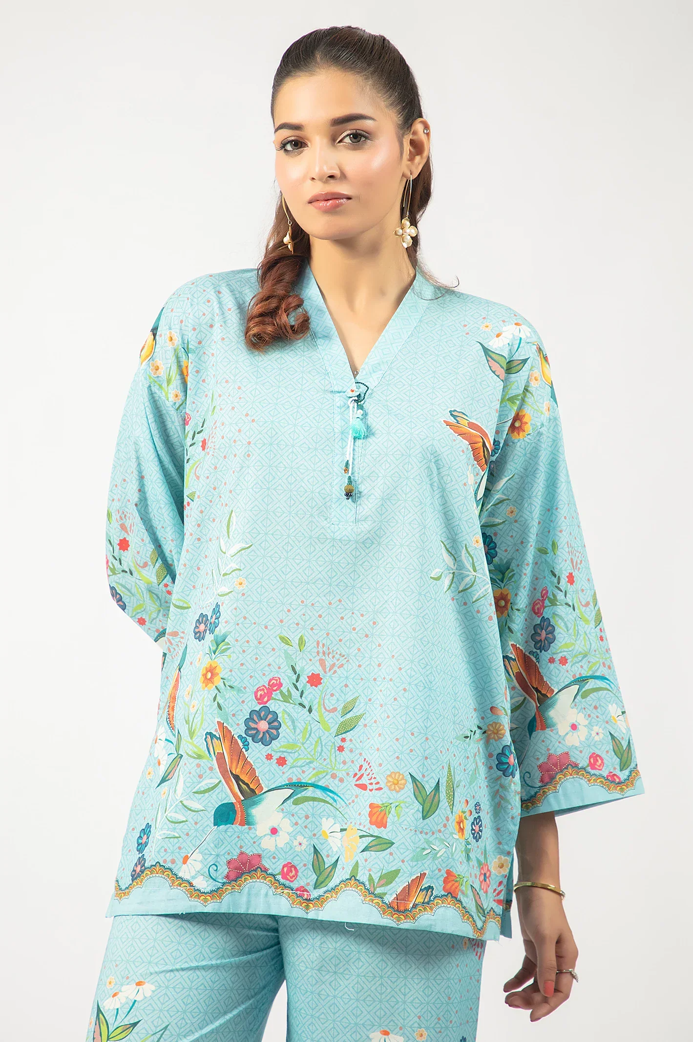 Cotton Blue Printed 2PC - Image 3