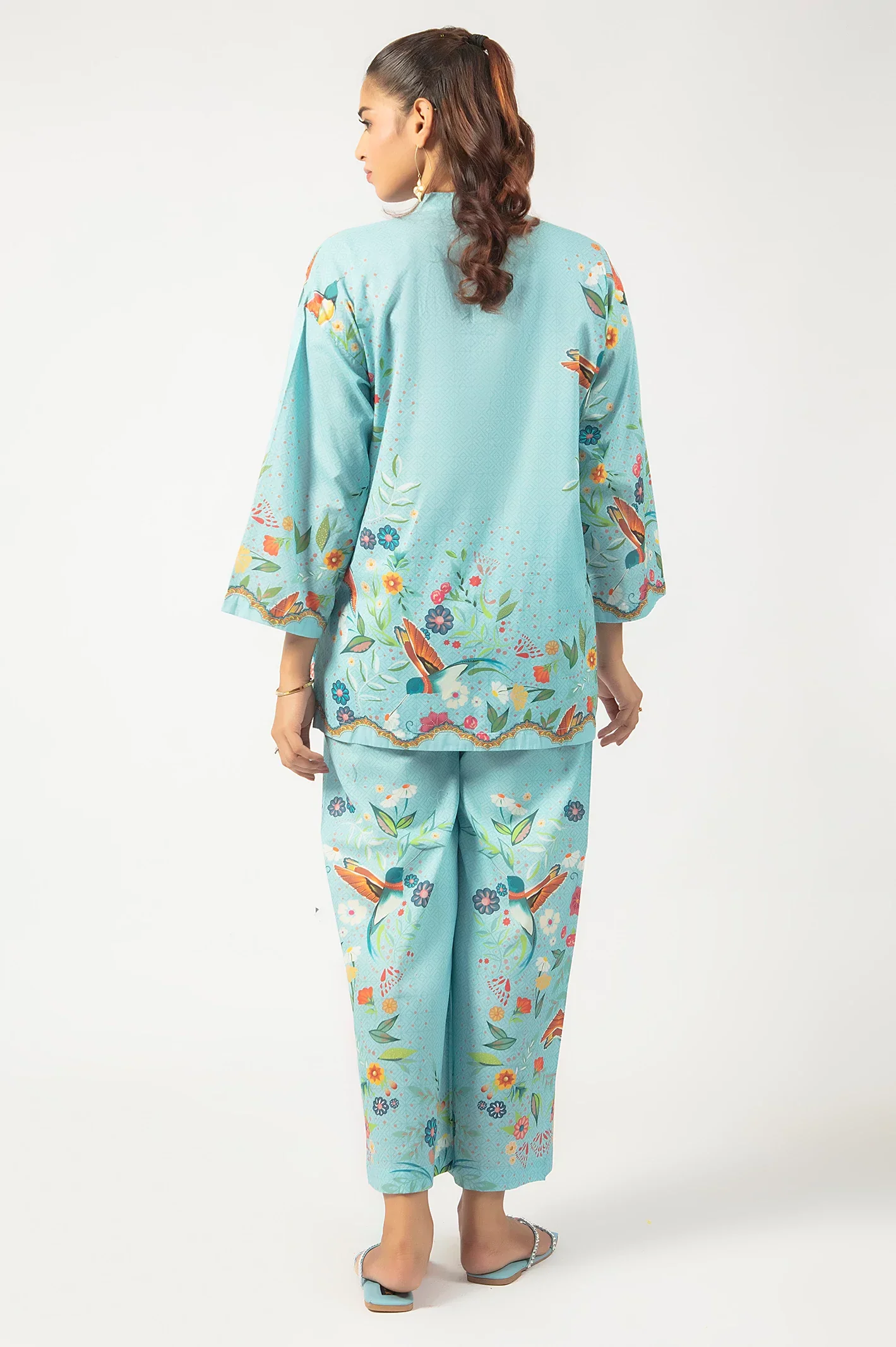 Cotton Blue Printed 2PC - Image 4