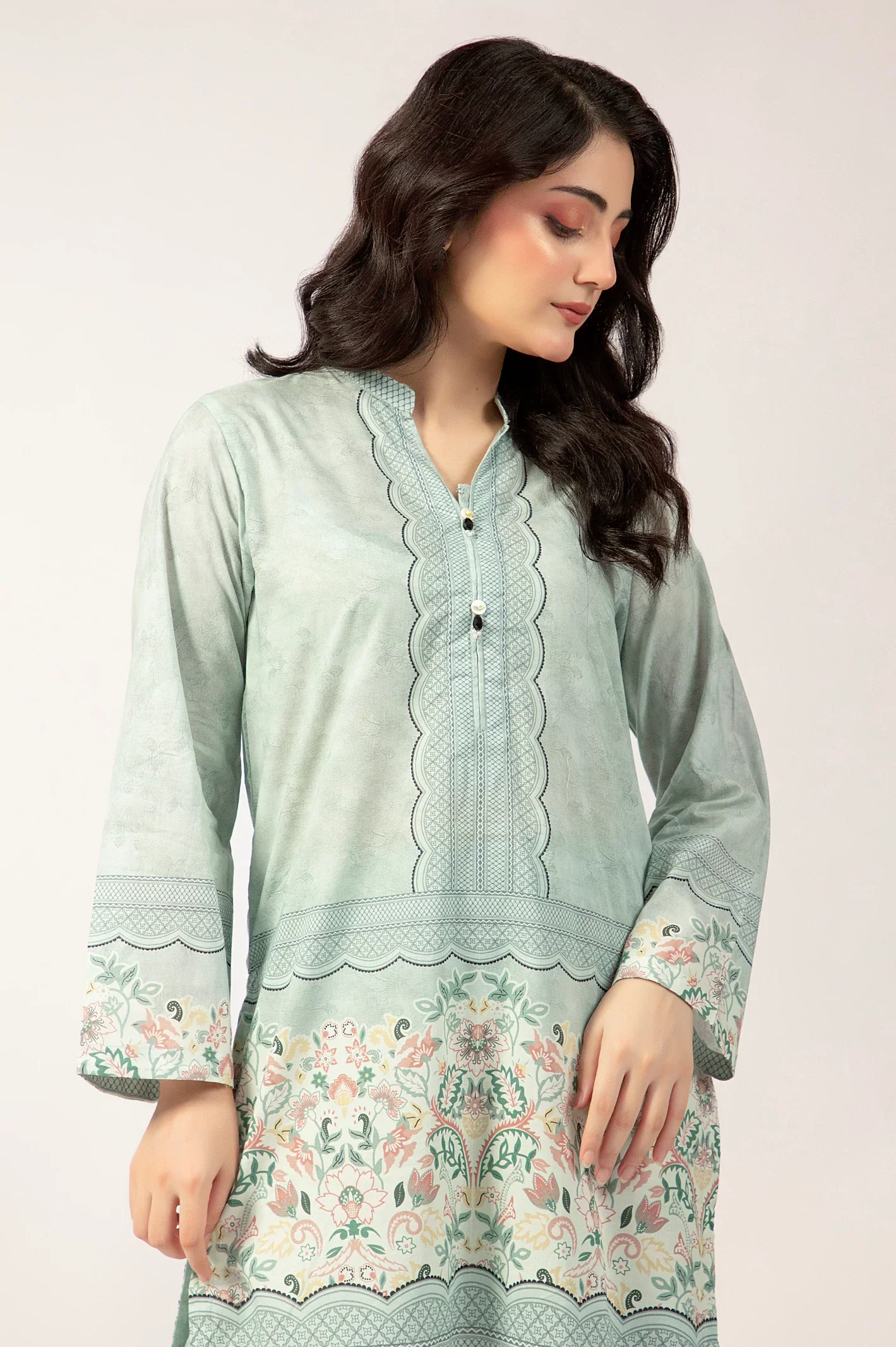 Cambric Blue Printed 2PC - Image 2