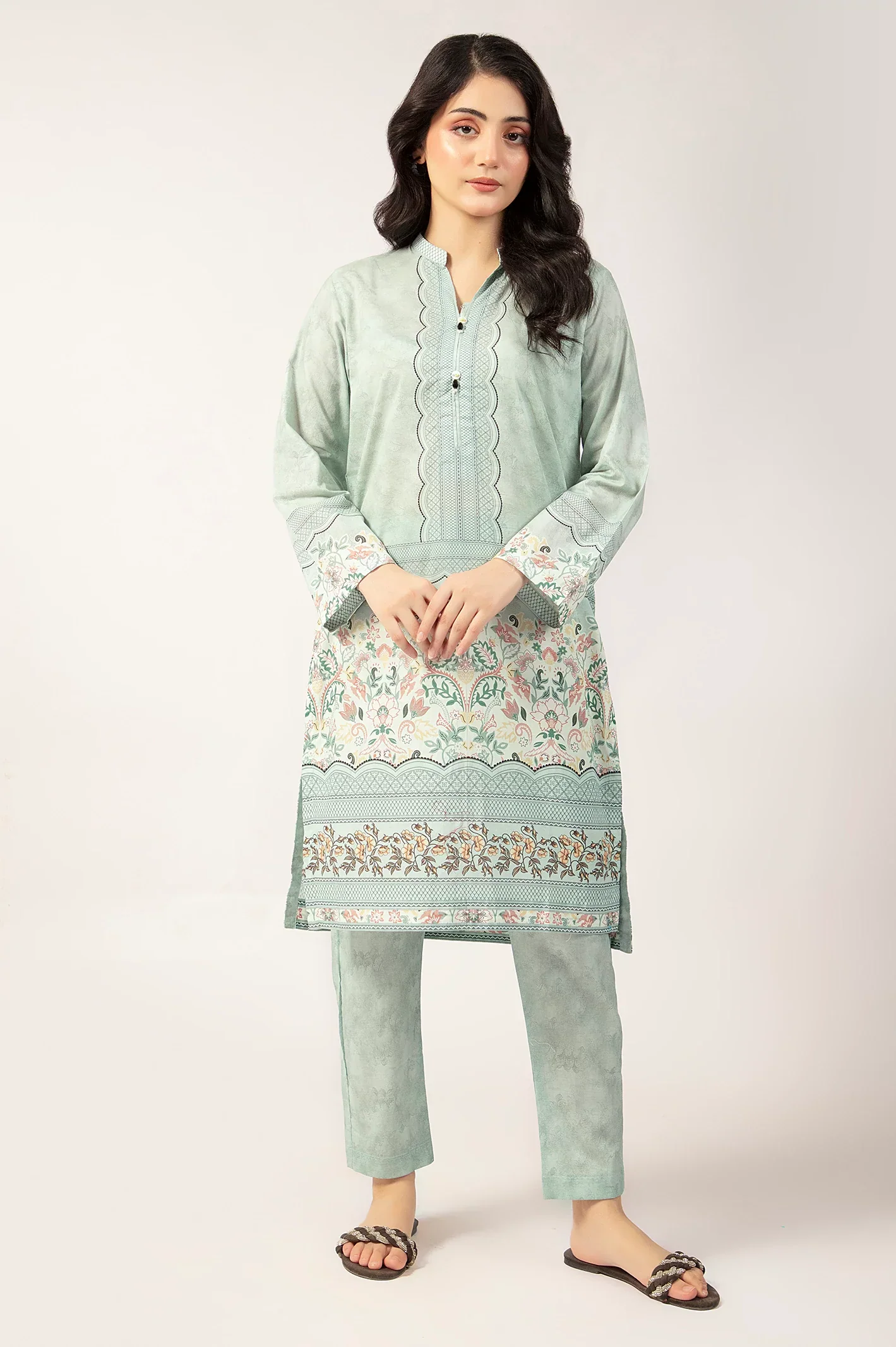 Cambric Blue Printed 2PC - Image 3