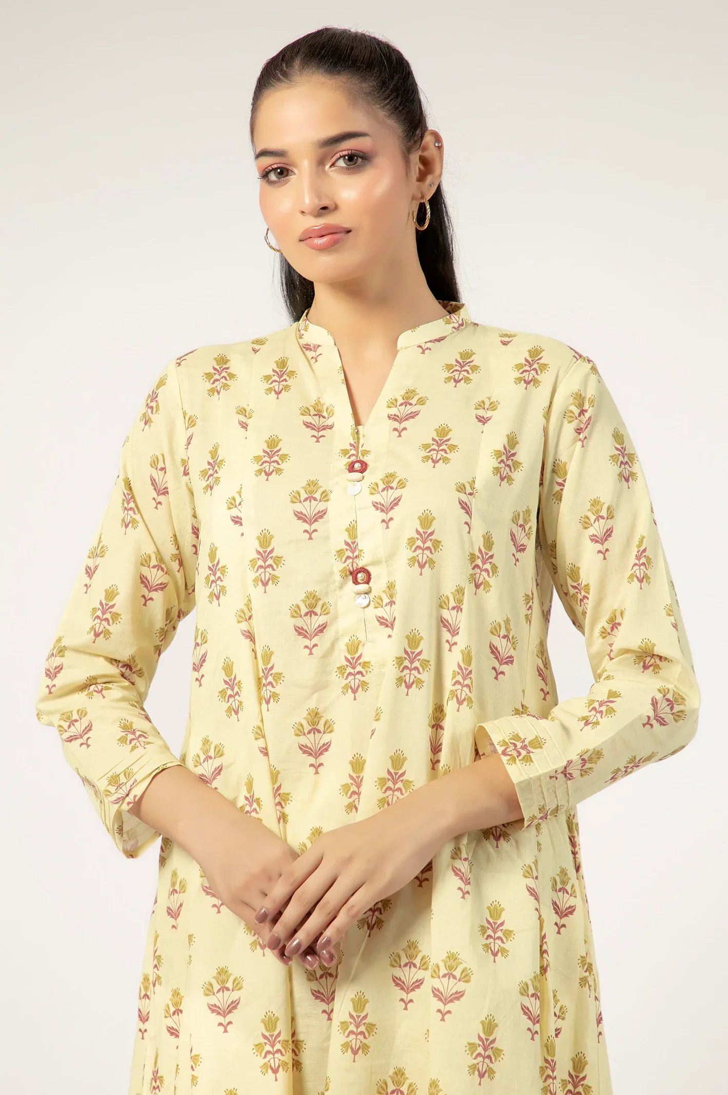 Printed Cambric-Yellow 2PC - Image 2
