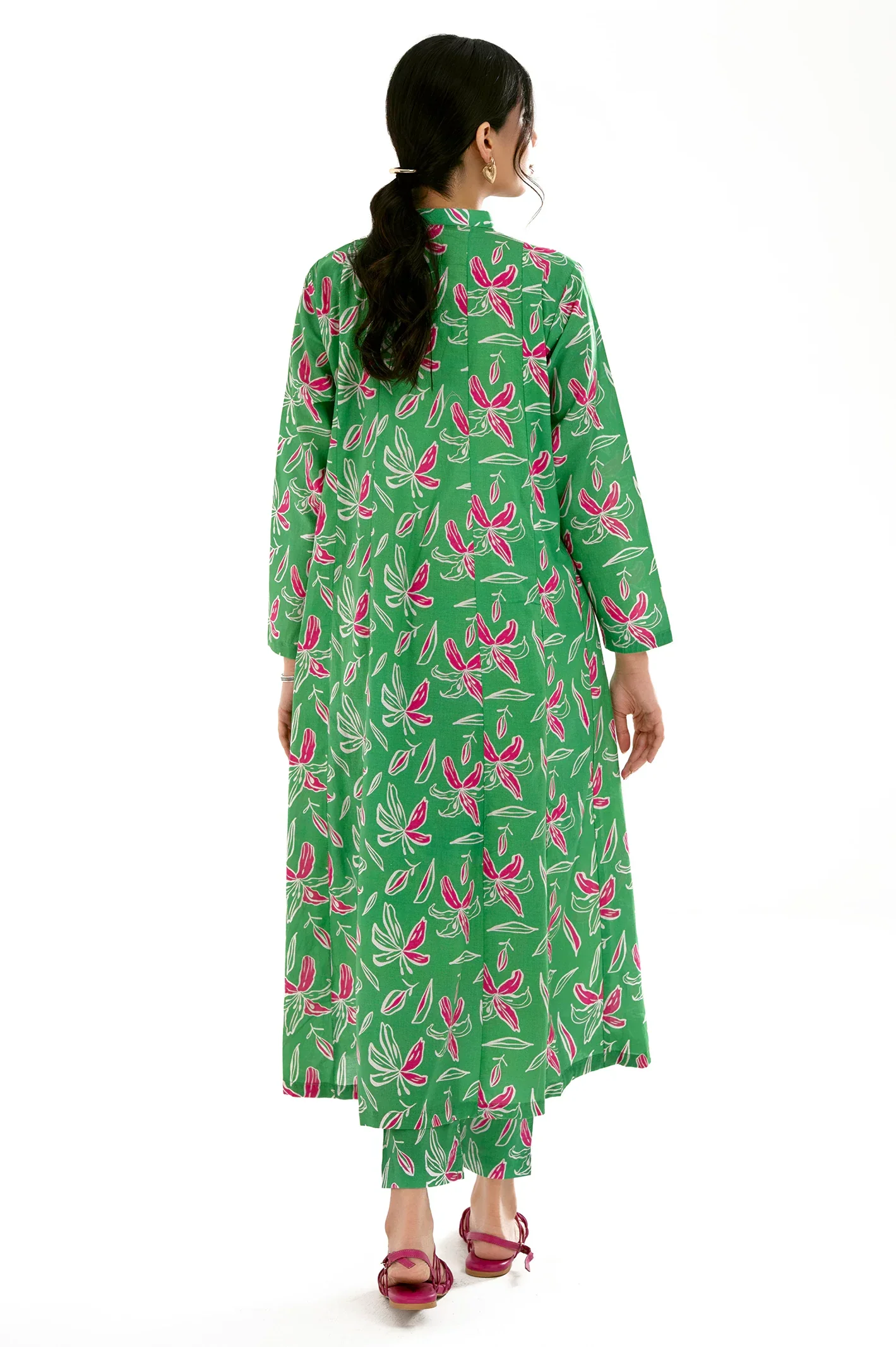 Printed Cambric-Green 2PC - Image 3