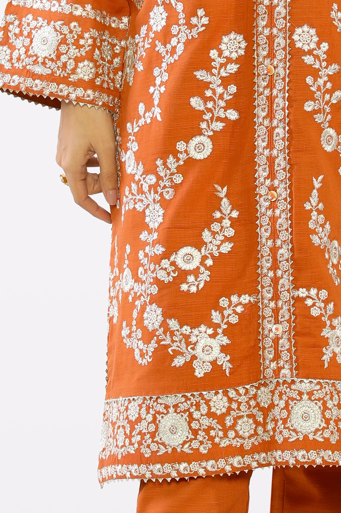Rust Embroidered 3PC - Image 4