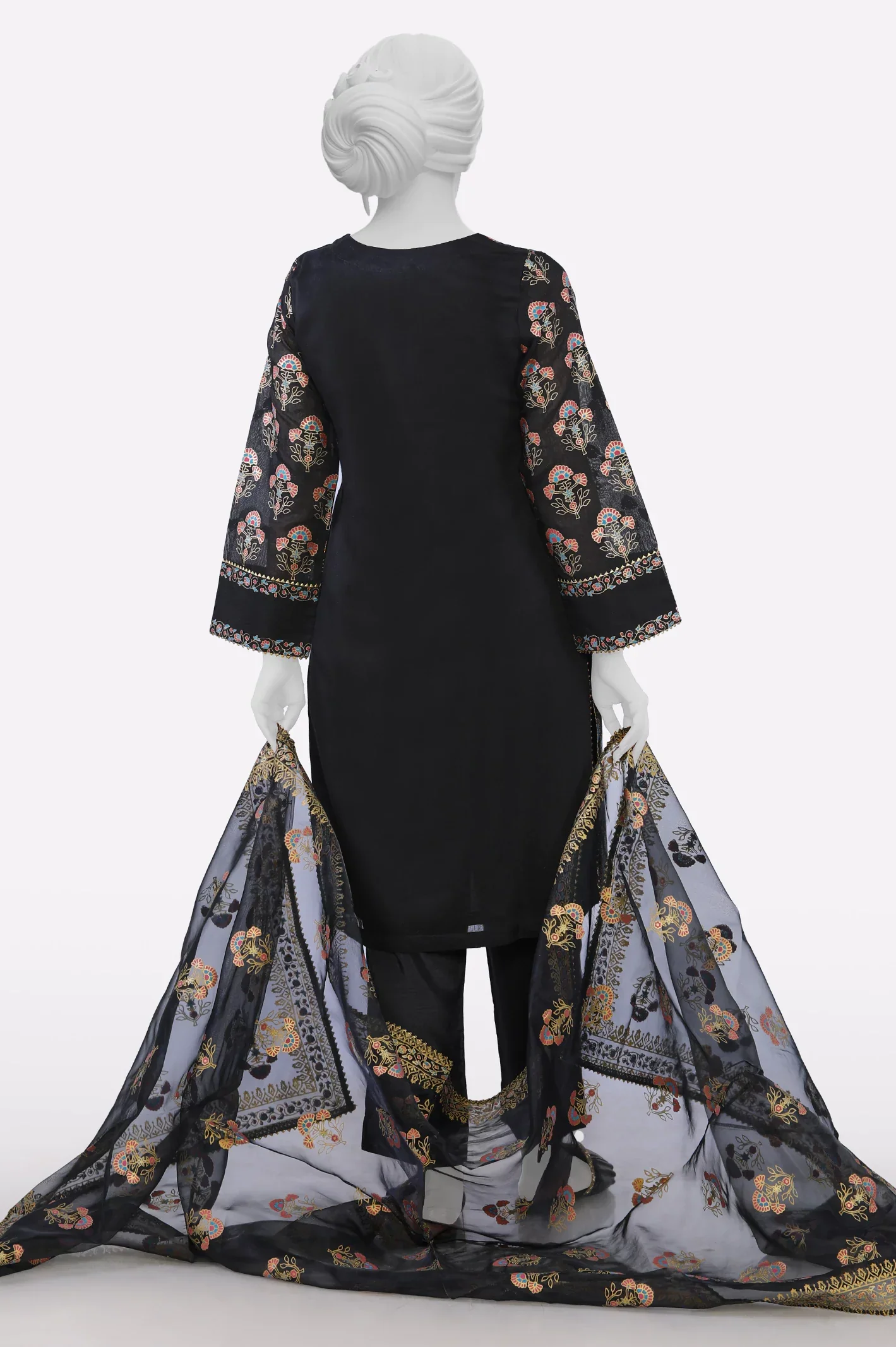 Black Embroidered 3PC - Image 3