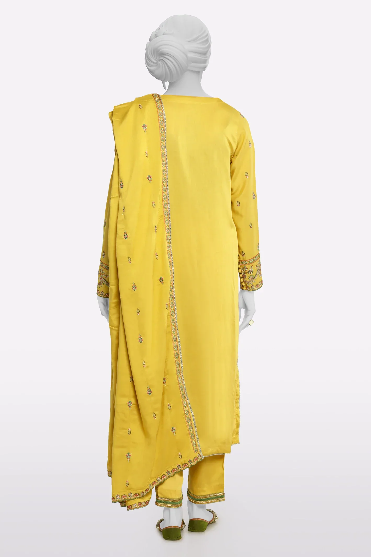 Viscose Golden Embroidered 3PC - Image 3