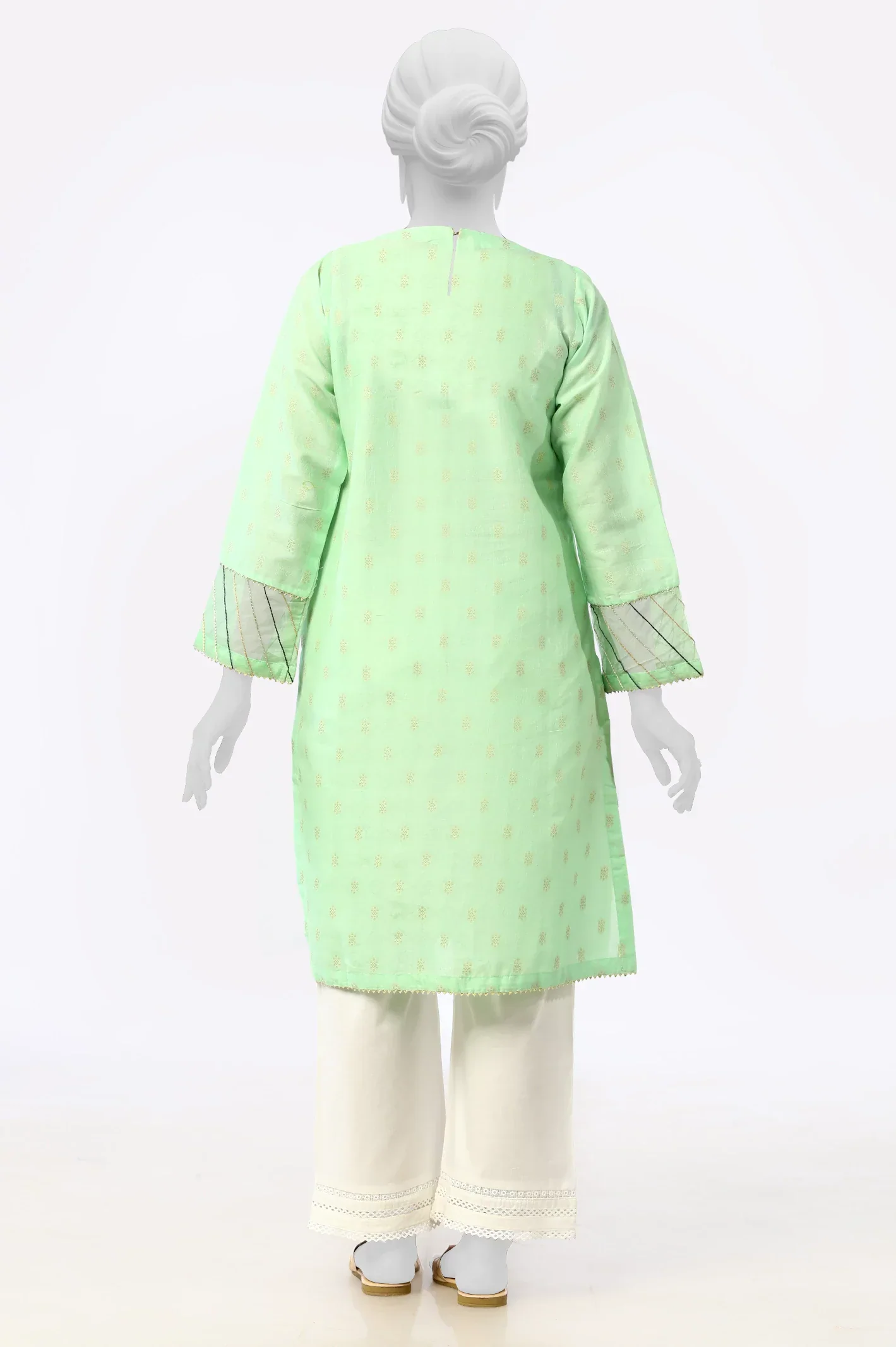 Green Embroidered Kurti - Image 3