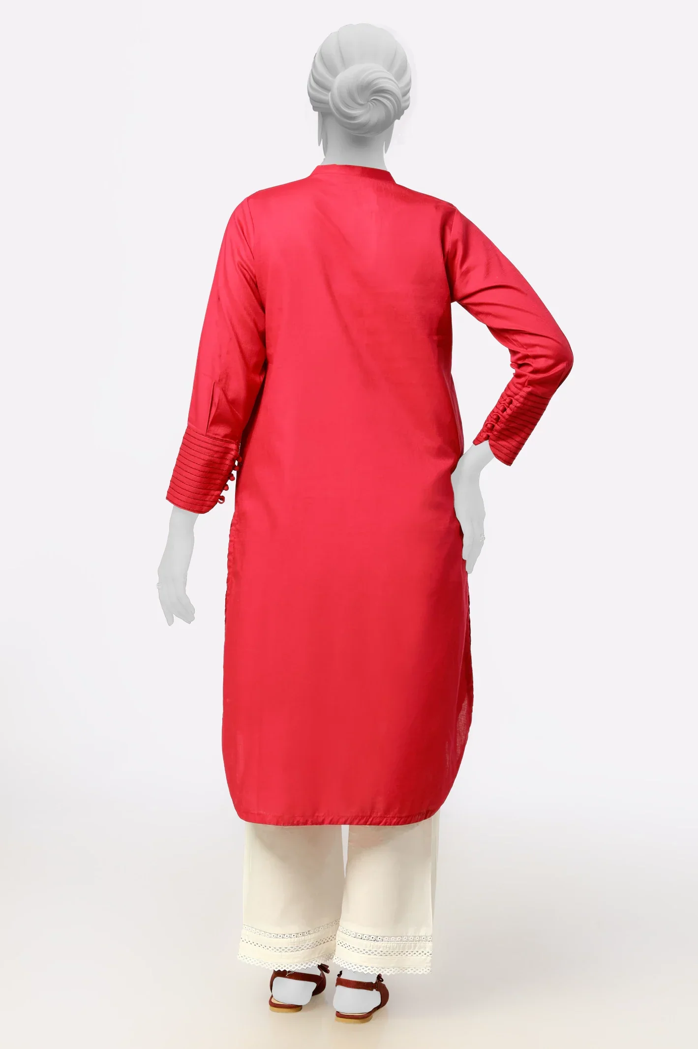 Maroon Embroidered Kurti - Image 3