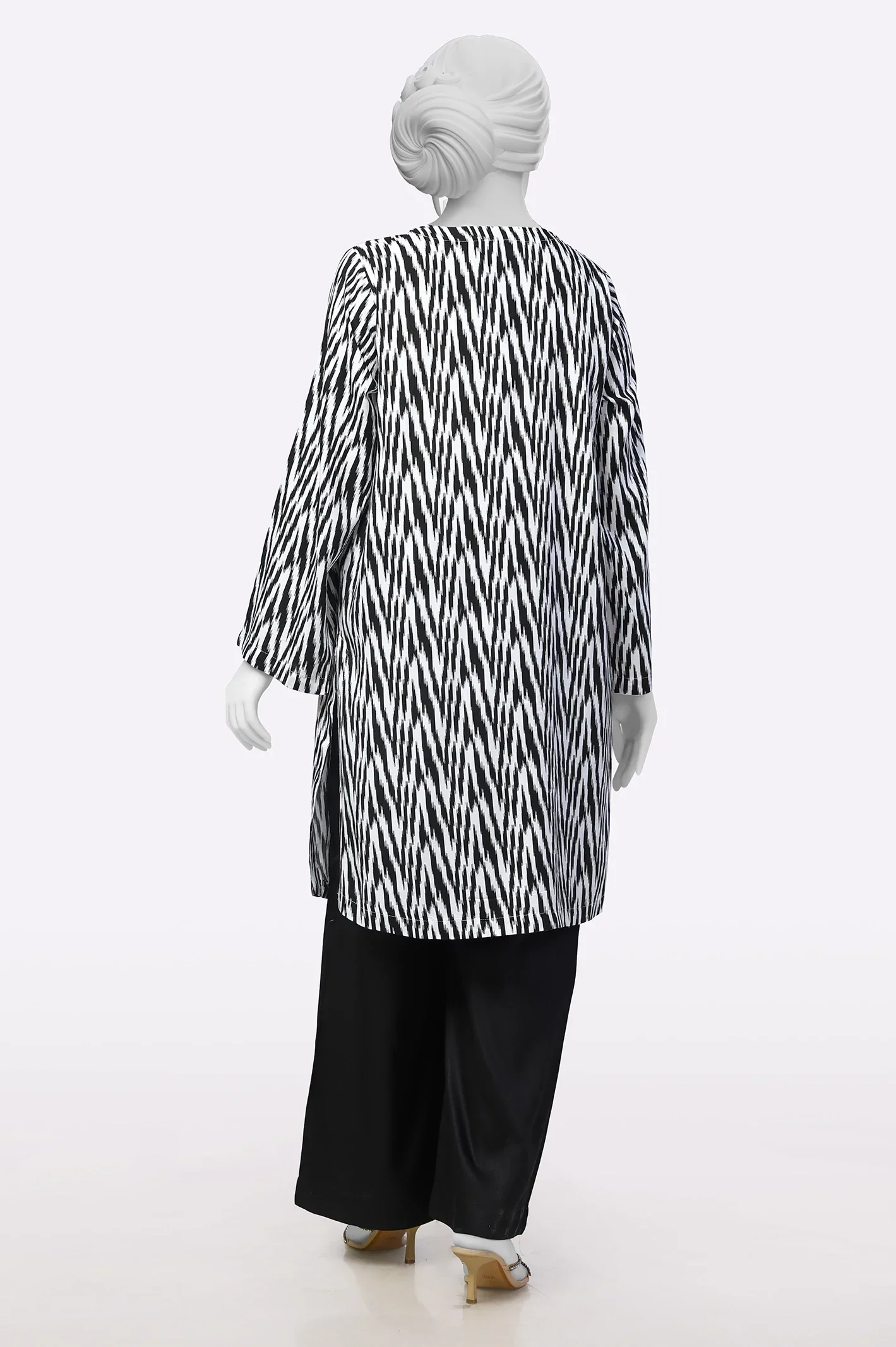 Black Printed Kurti - Image 3