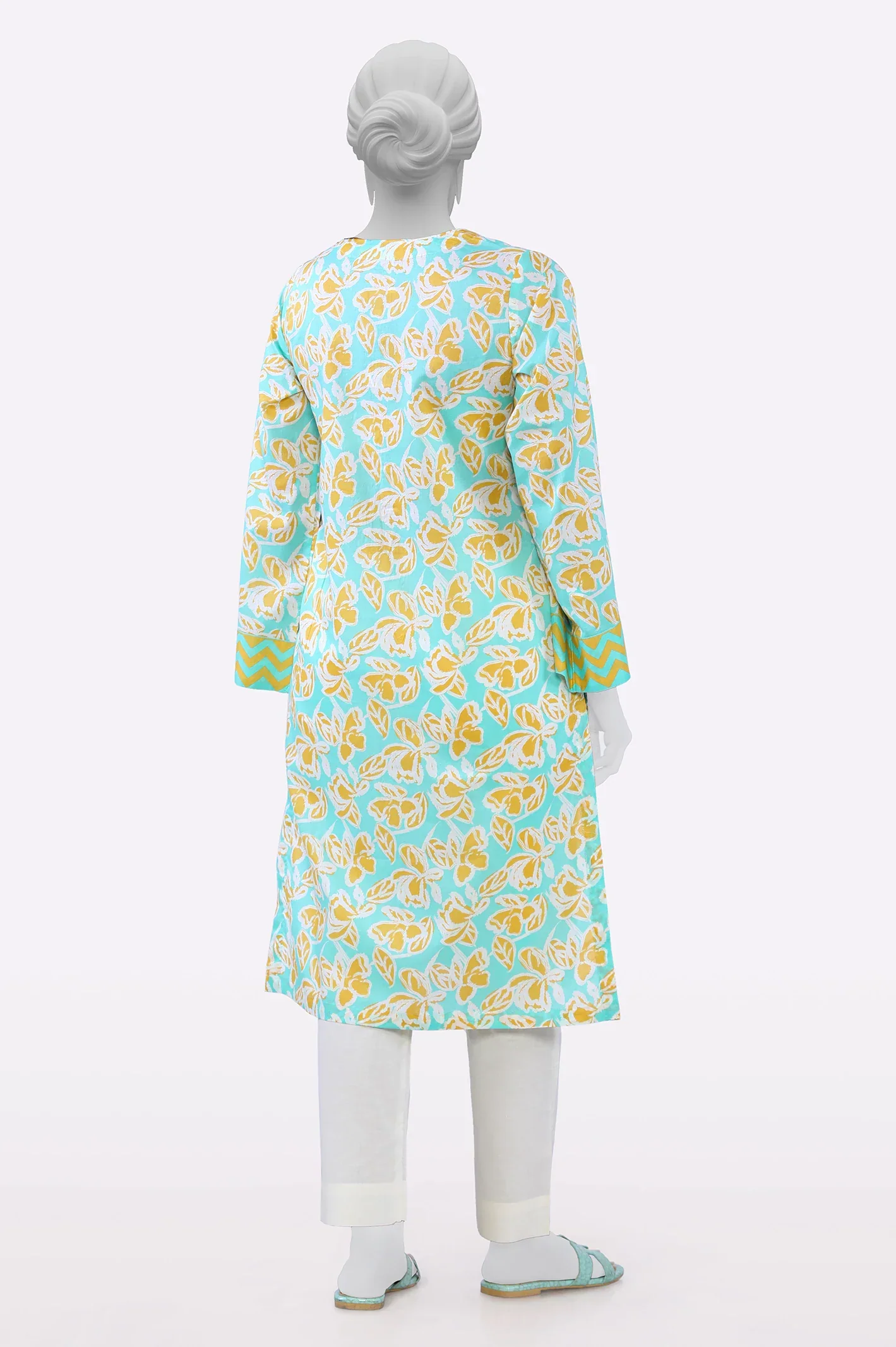 White Printed Kurti - Image 3