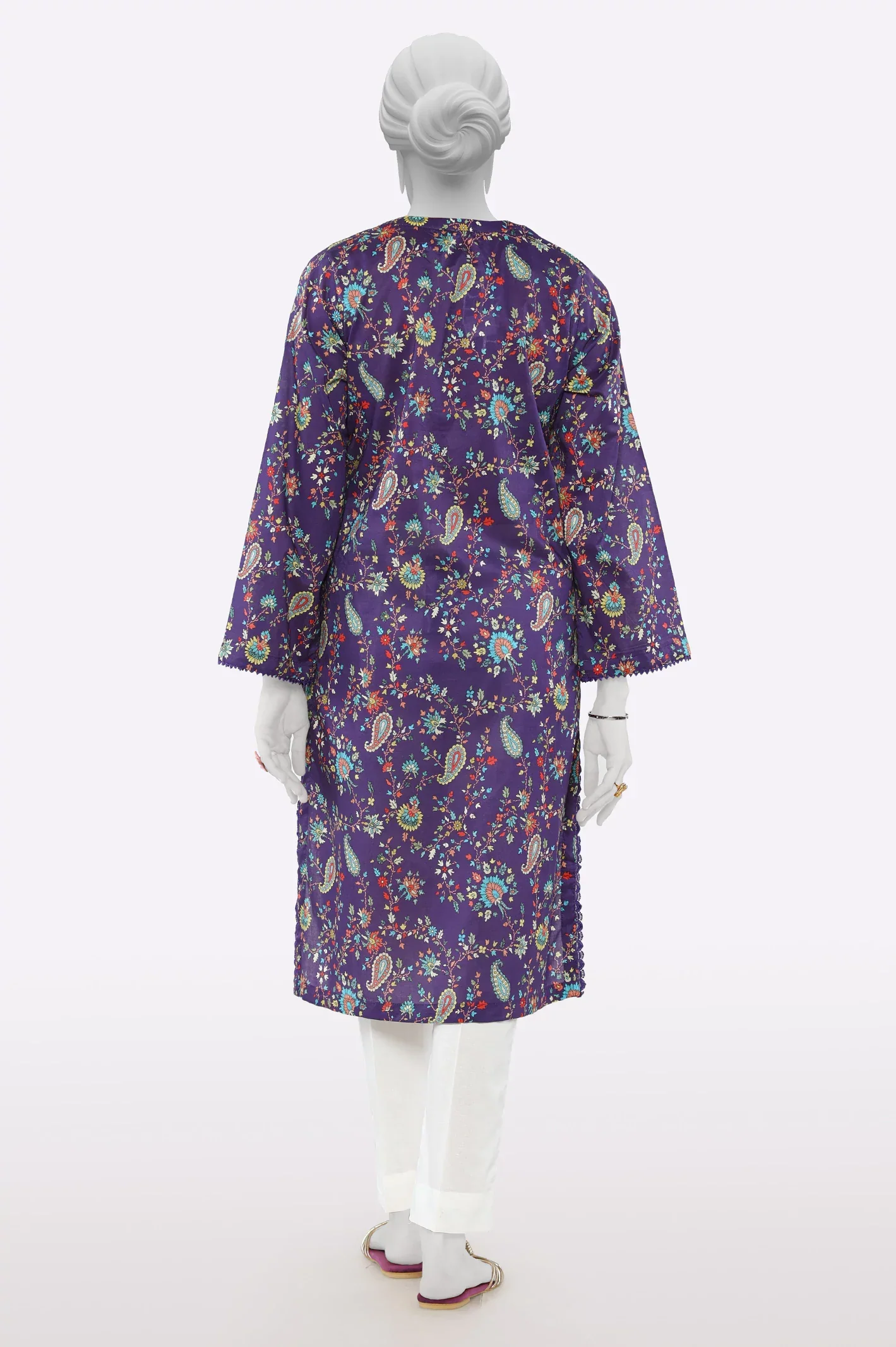Purple Printed Kurti - Image 3