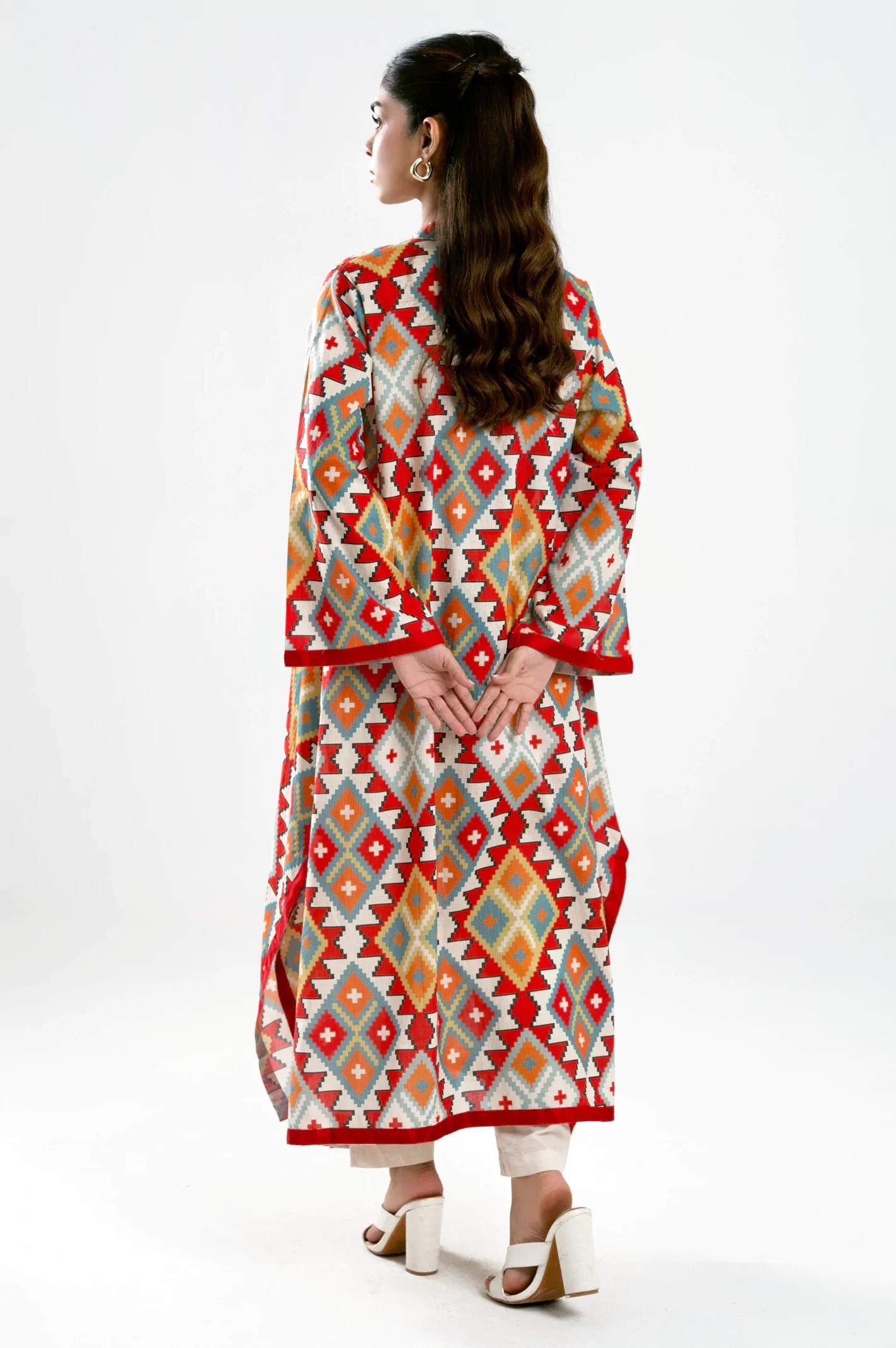 Cambric Printed Kurti-Multicolor - Image 4