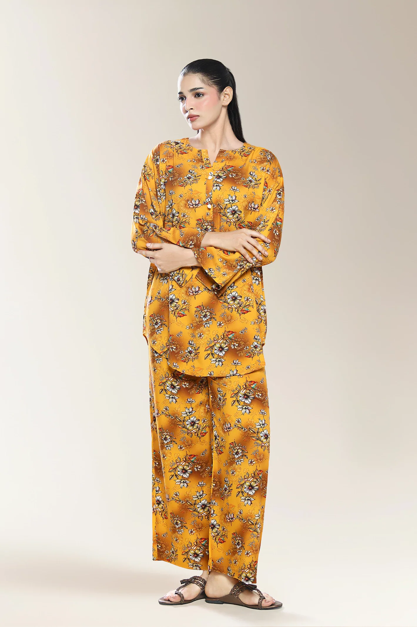 Printed Yellow 2PC