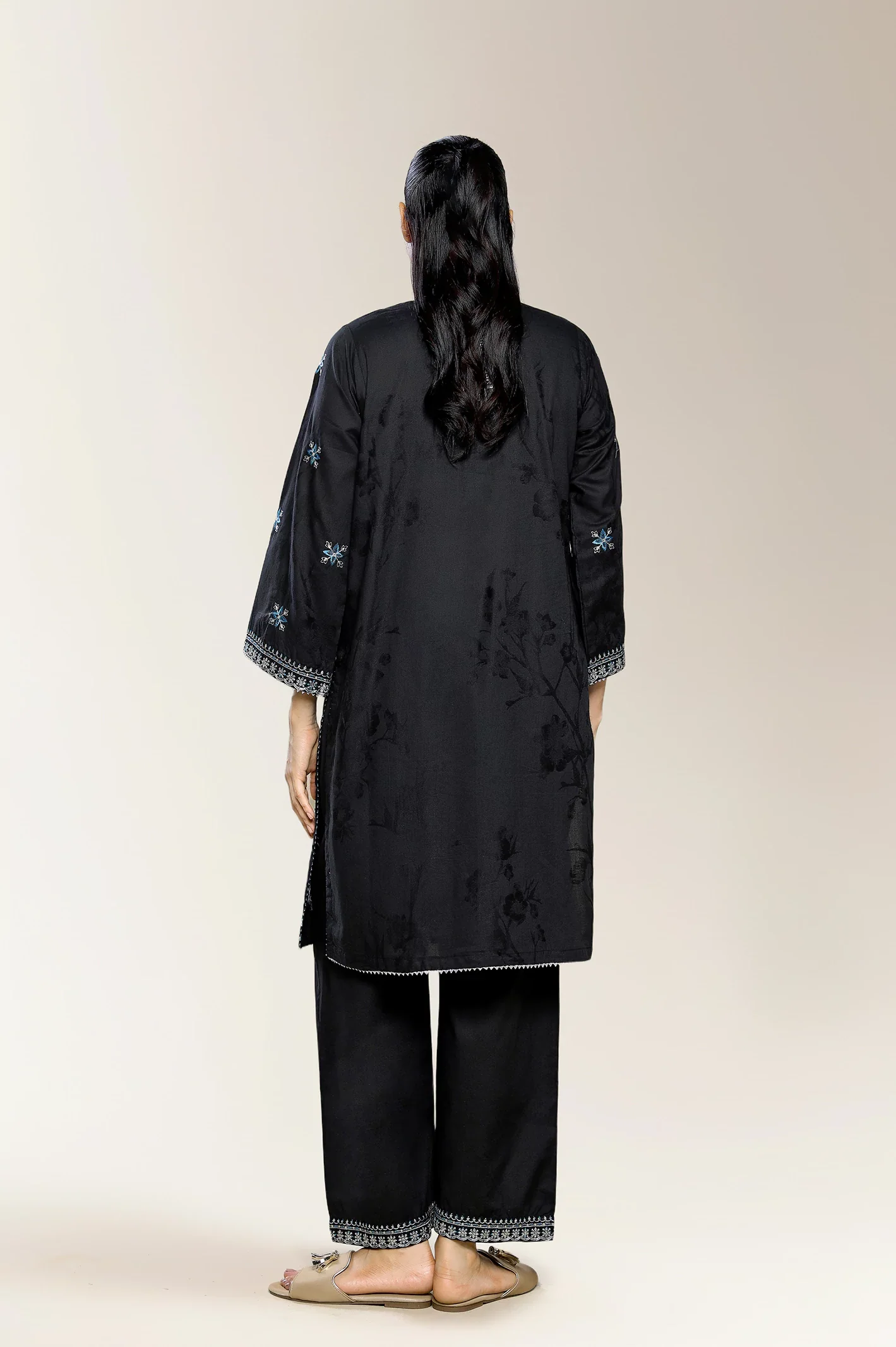 Embroidered Black 2PC - Image 4