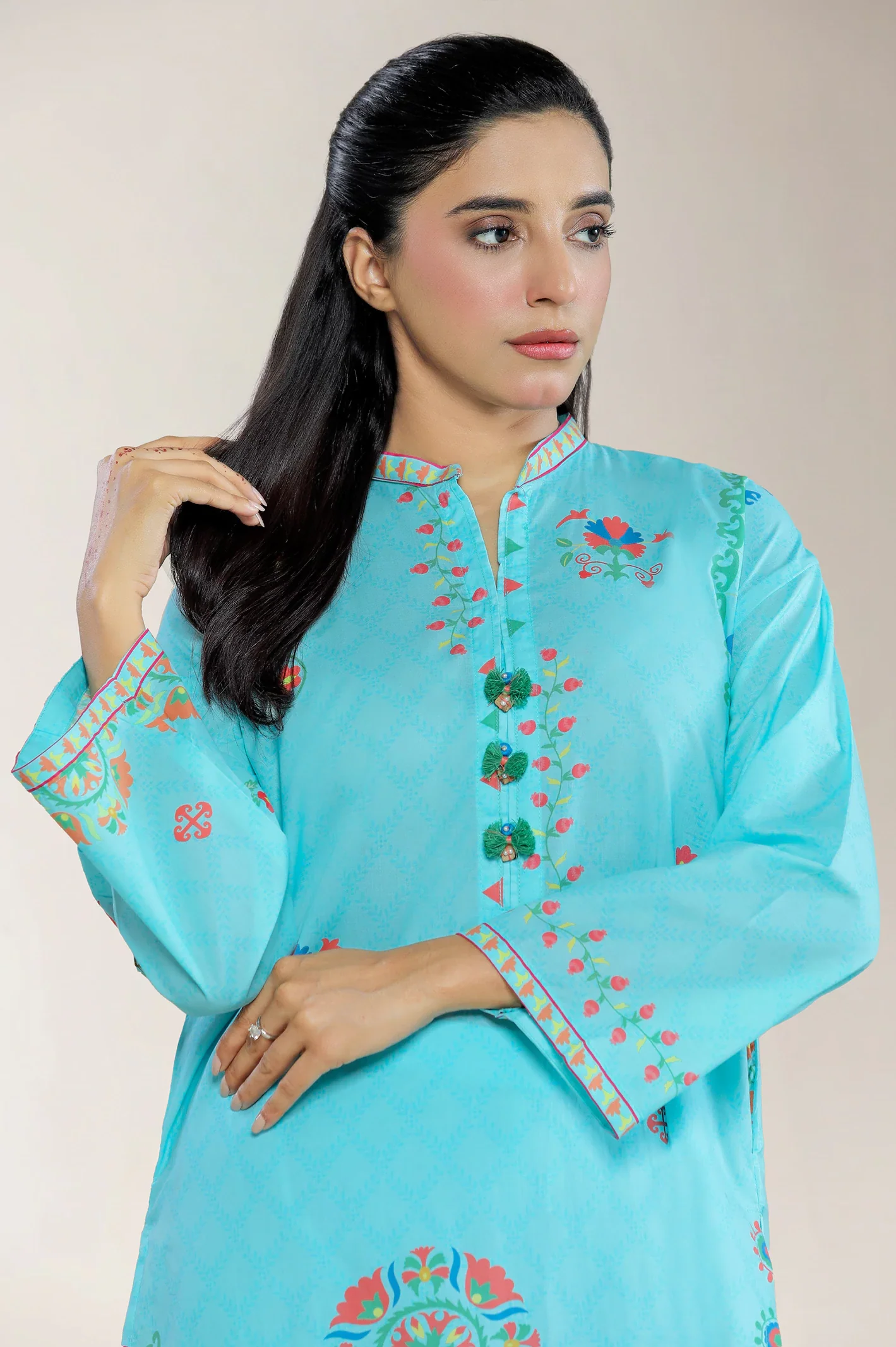 Printed Cotton Blue 2PC - Image 2