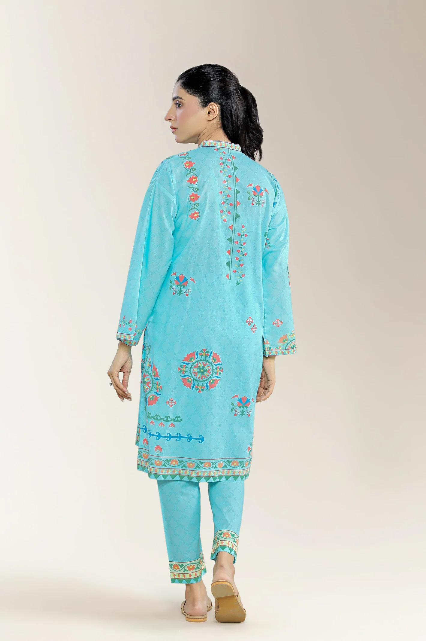 Printed Cotton Blue 2PC - Image 4