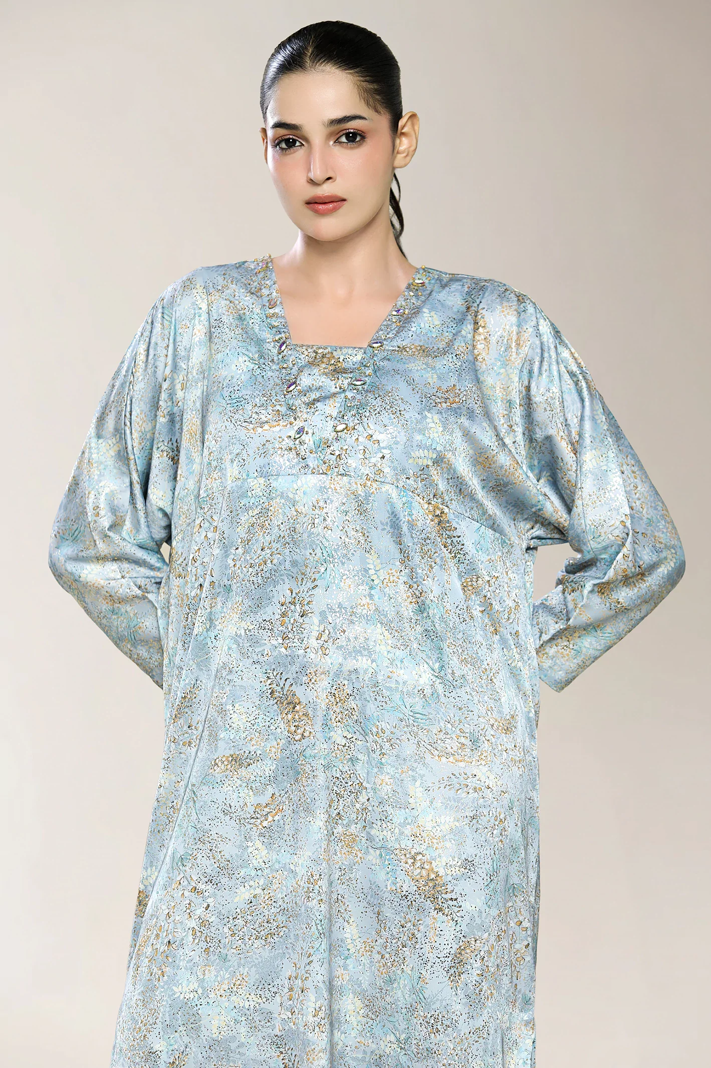 Printed Blue Kurti - Image 2