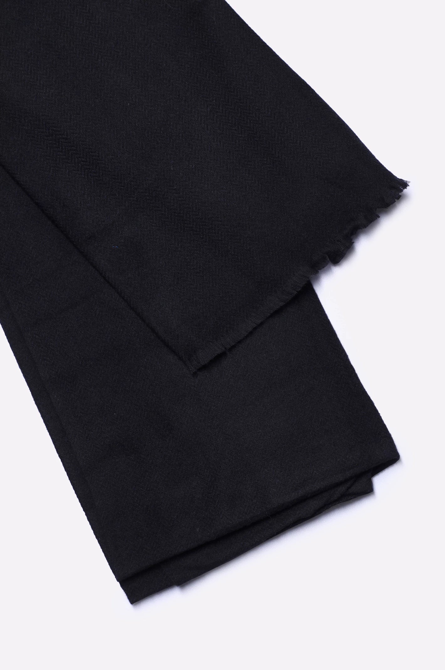 Woolen Black Plain Shawl - Image 2