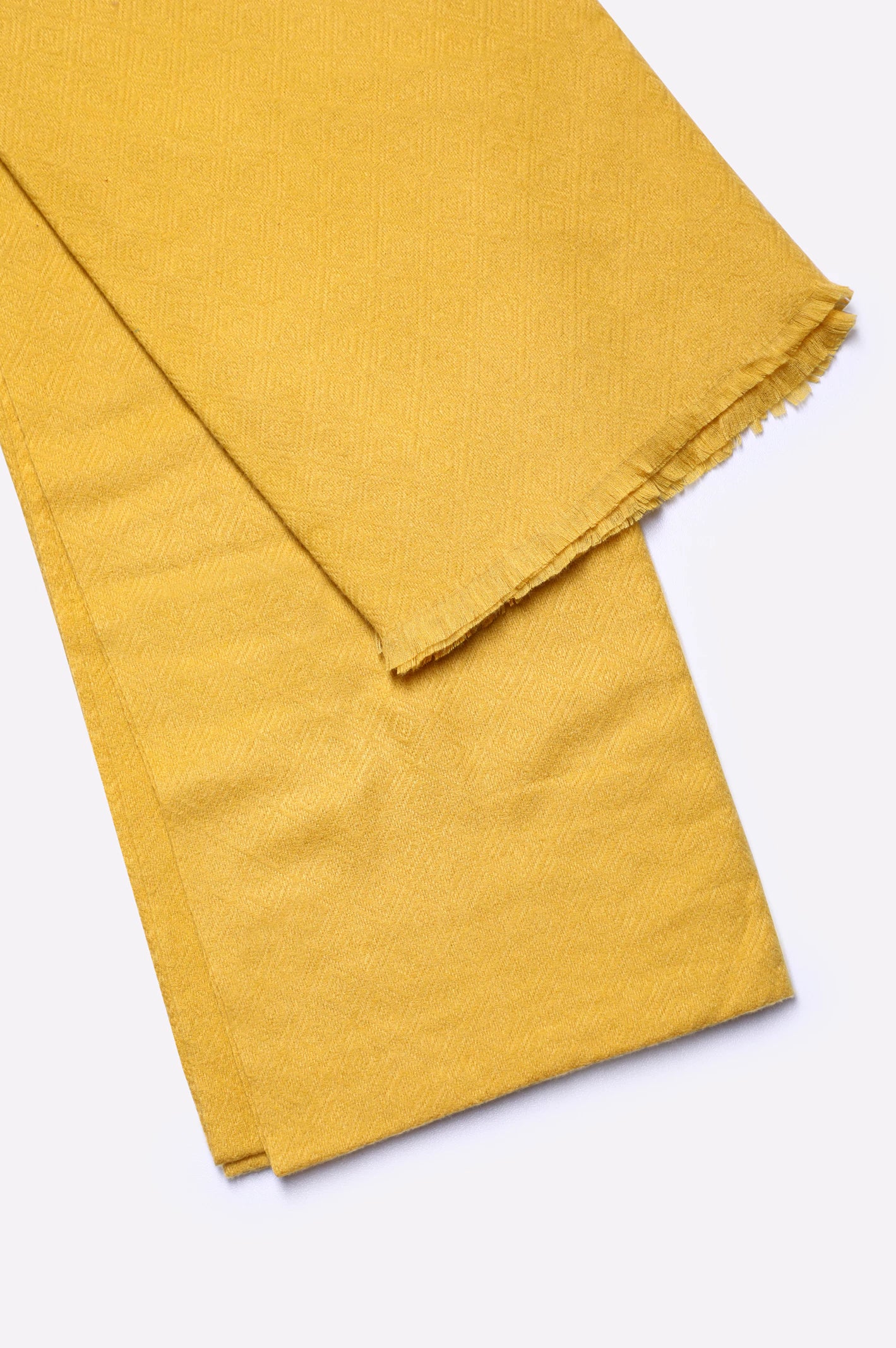Woolen Mustard Plain Shawl - Image 2