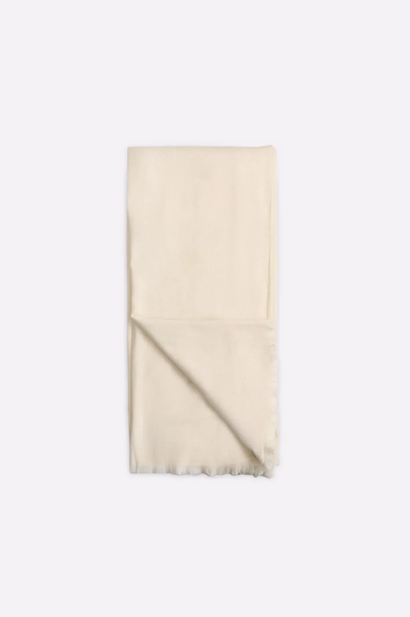 Plain Woolen Shawl - White