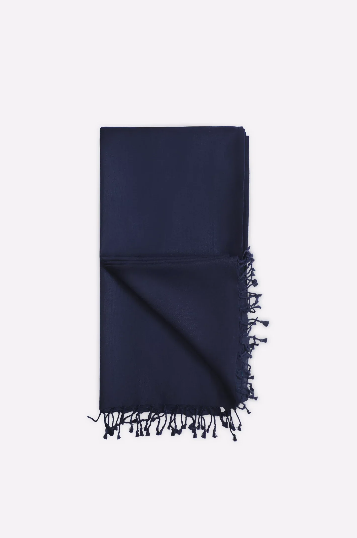 Plain Woolen Shawl - Dark Blue