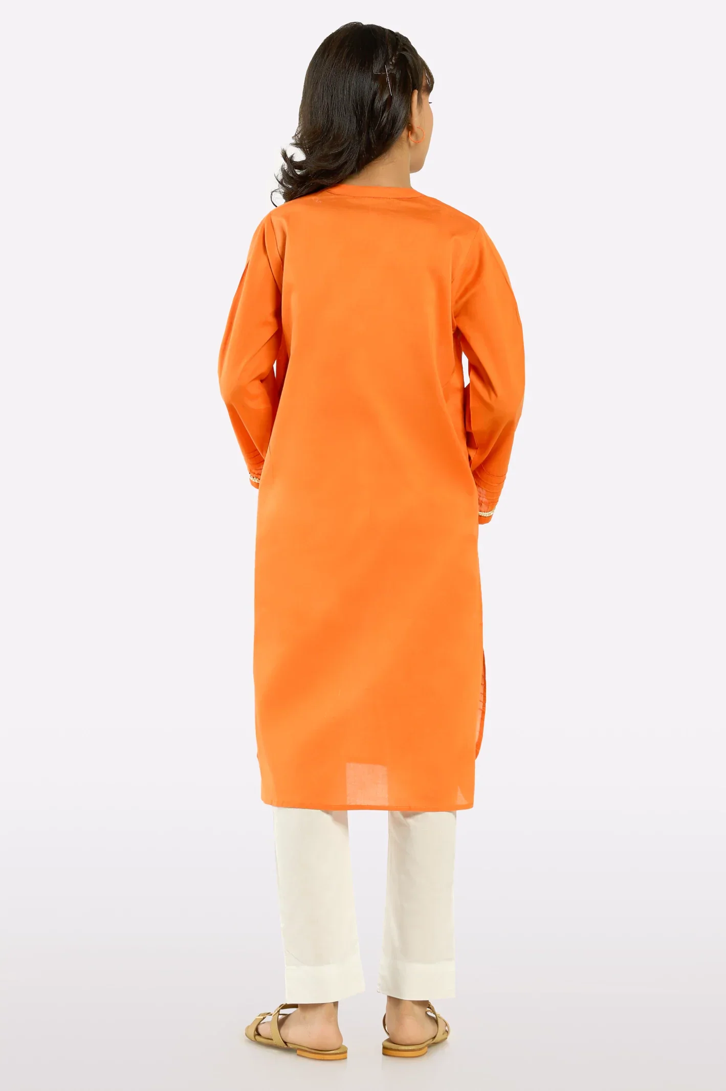 Orange Stylised Teens Kurti - Image 3