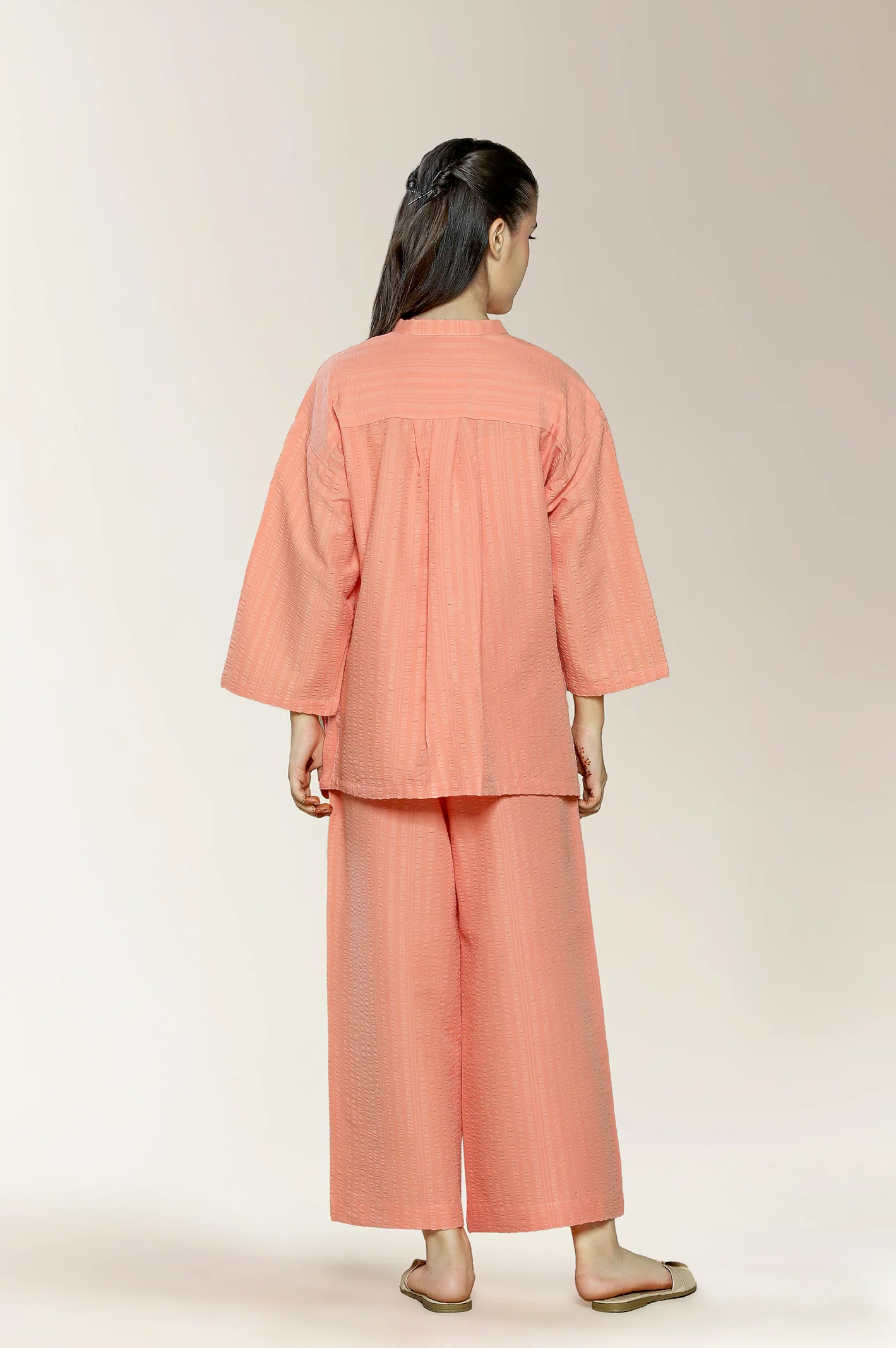 Polyester Dobby Peach Teens 2PC - Image 4
